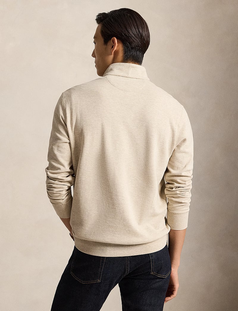 Polo Ralph Lauren - Luxury Jersey Quarter-Zip Pullover - half zip-trøjer - expedition dune h - 3