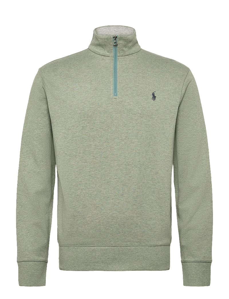 Polo Ralph Lauren - Luxury Jersey Quarter-Zip Pullover - half zip-trøjer - greenery heather - 0