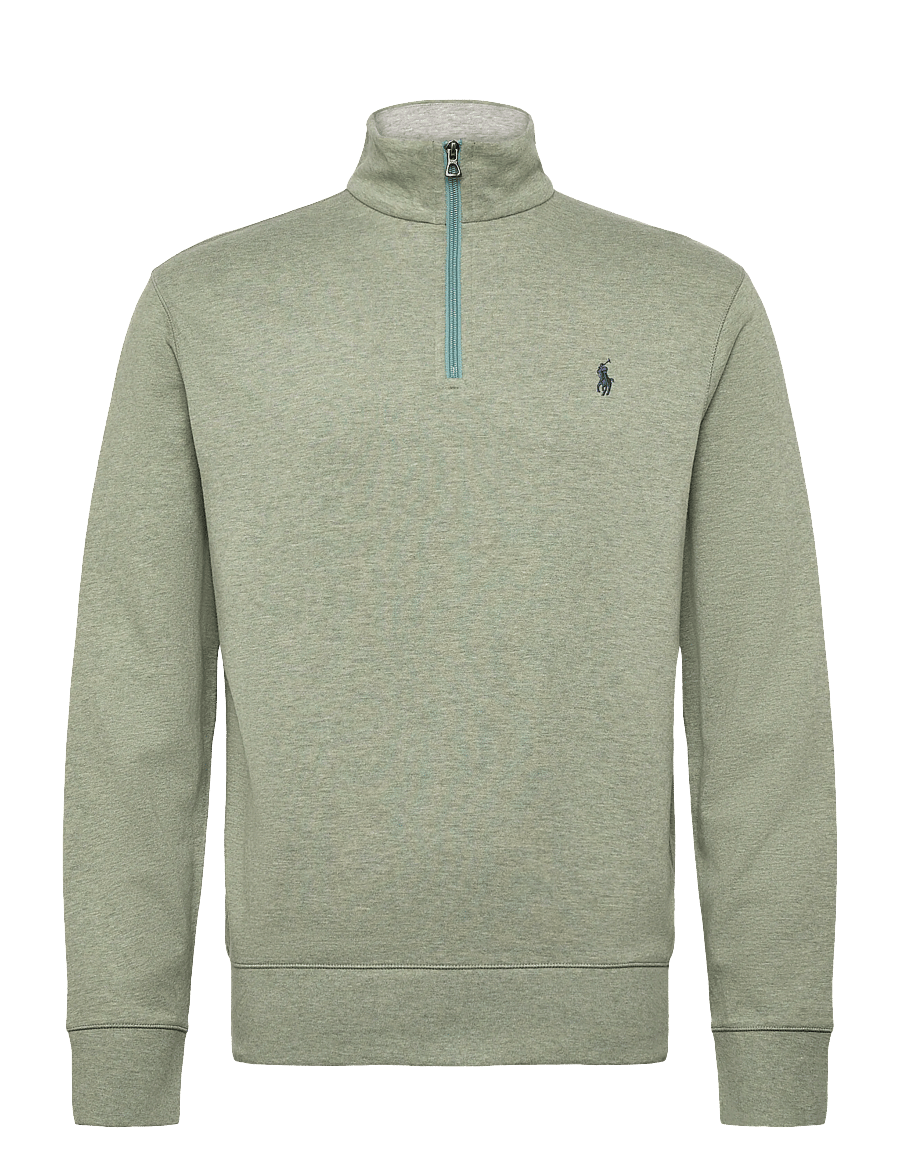 Polo Ralph Lauren - DOUBLE KNIT JERSEY-LSL-KNT - half zip - greenery heather - 0