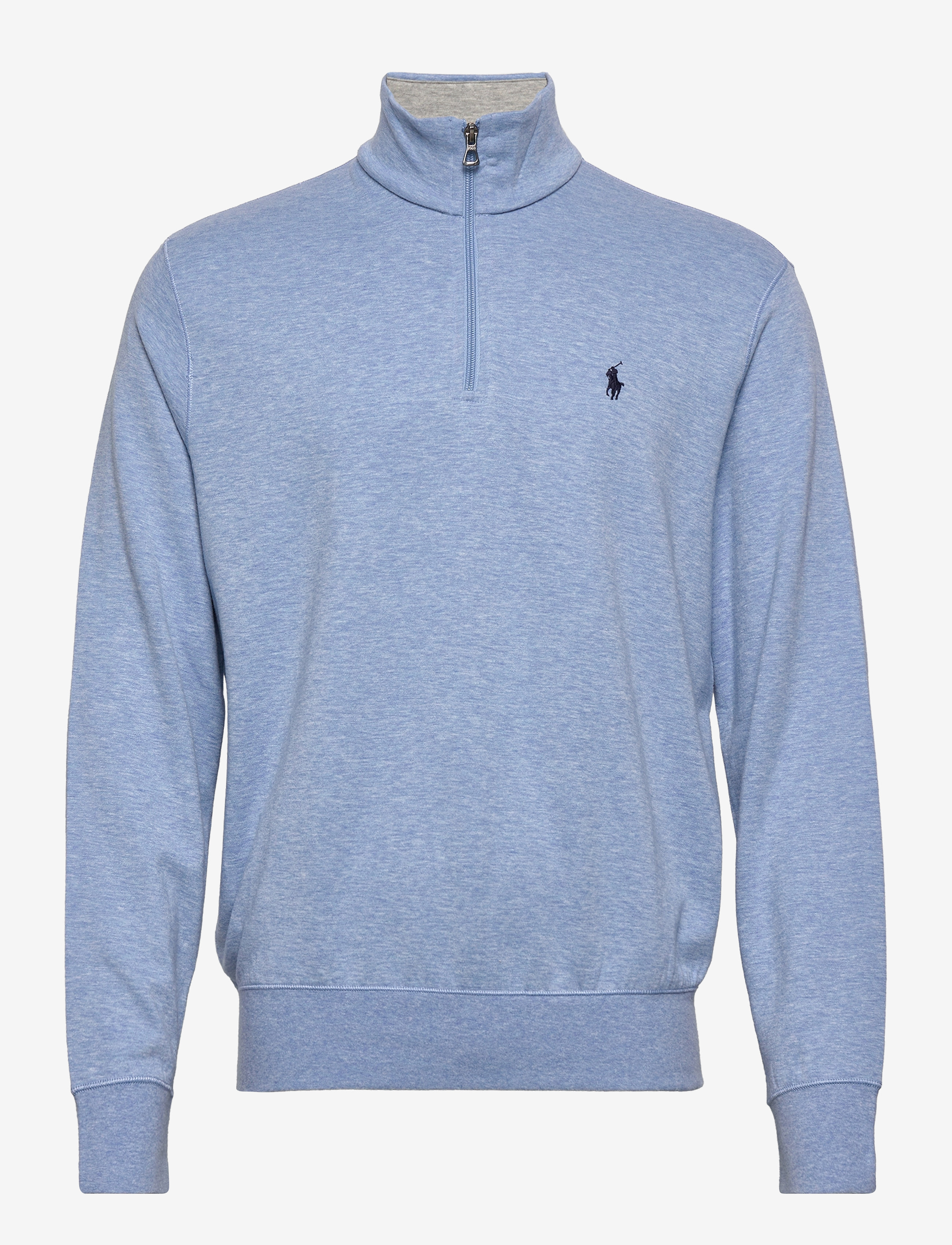 POLO RALPH LAUREN Luxury Jersey Quarter-Zip Pullover Blau - XXL - Herren