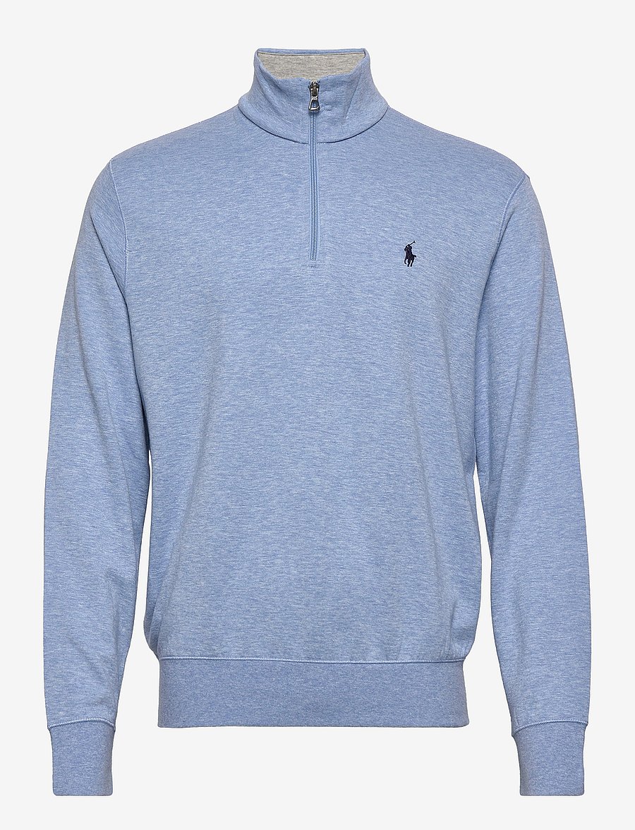 Polo Ralph Lauren - Luxury Jersey Quarter-Zip Pullover - half zip-trøjer - isle heather/c797 - 1