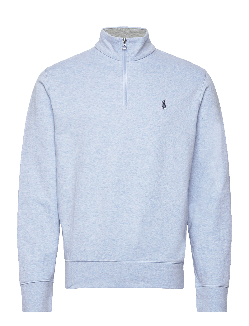 Polo Ralph Lauren - Luxury Jersey Quarter-Zip Pullover - half zip-trøjer - office blue heath - 1