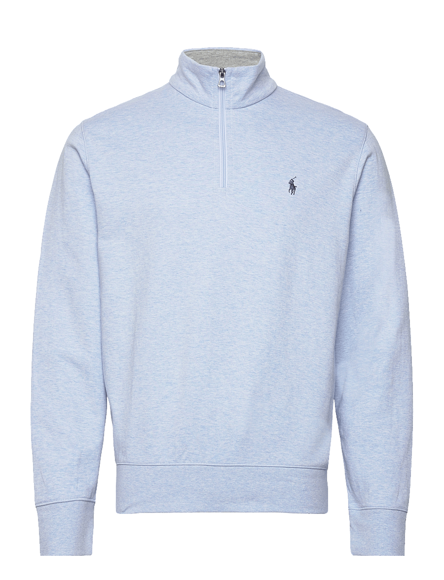 Polo Ralph Lauren - DOUBLE KNIT JERSEY-LSL-KNT - half zip - office blue heath - 1