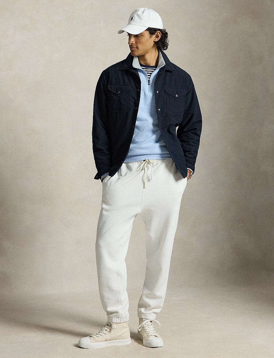 Polo Ralph Lauren - DOUBLE KNIT JERSEY-LSL-KNT - half zip - office blue heath - 4