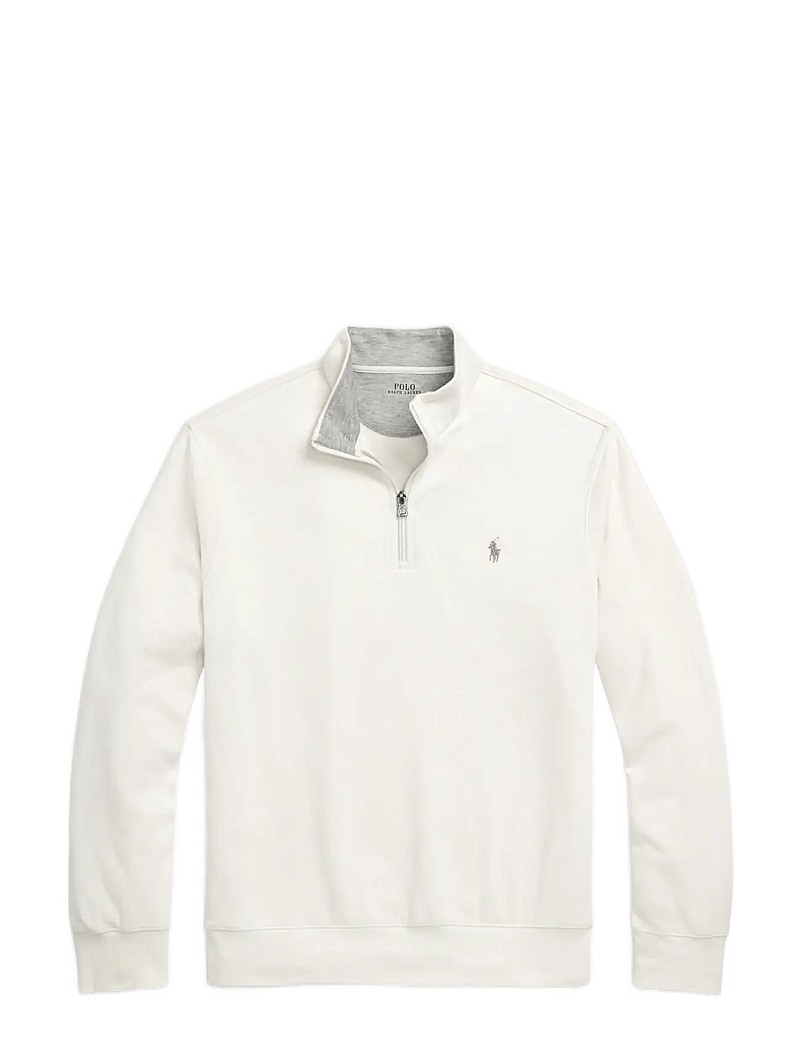 Polo Ralph Lauren - DOUBLE KNIT JERSEY-LSL-KNT - half zip-trøjer - parchment cream/c - 1
