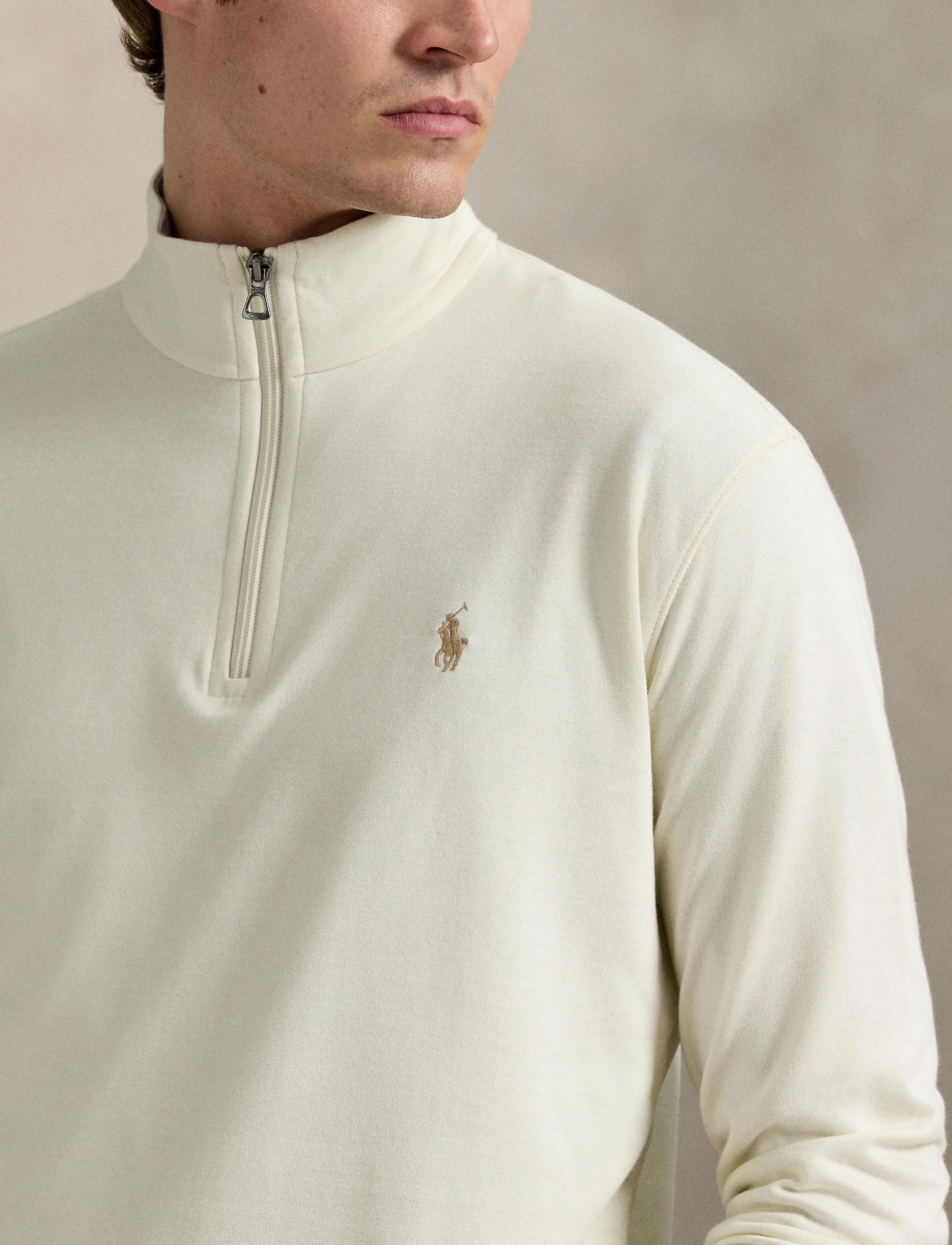 Polo Ralph Lauren Luxury Jersey Quarter-Zip Pullover långärmade t-shirts herr – bild 7