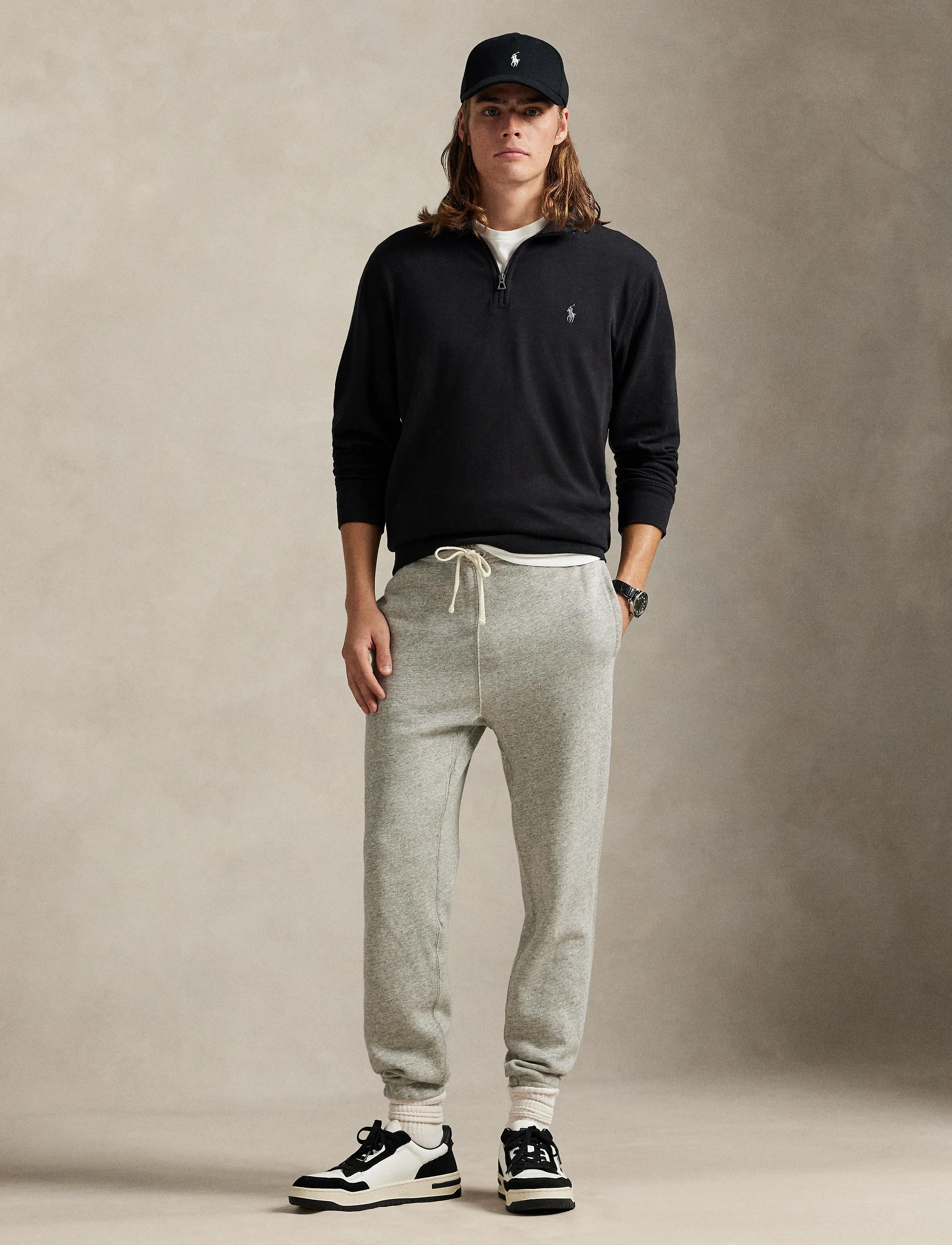 Polo Ralph Lauren Luxury Jersey Quarter-Zip Pullover - Strickmode - POLO BLACK/C9684 / black