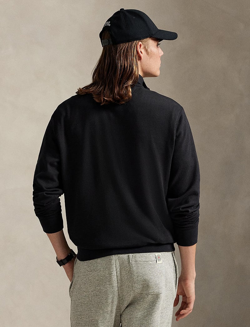 Polo Ralph Lauren - DOUBLE KNIT JERSEY-LSL-KNT - medvilniniai megztiniai - polo black/c9684 - 2