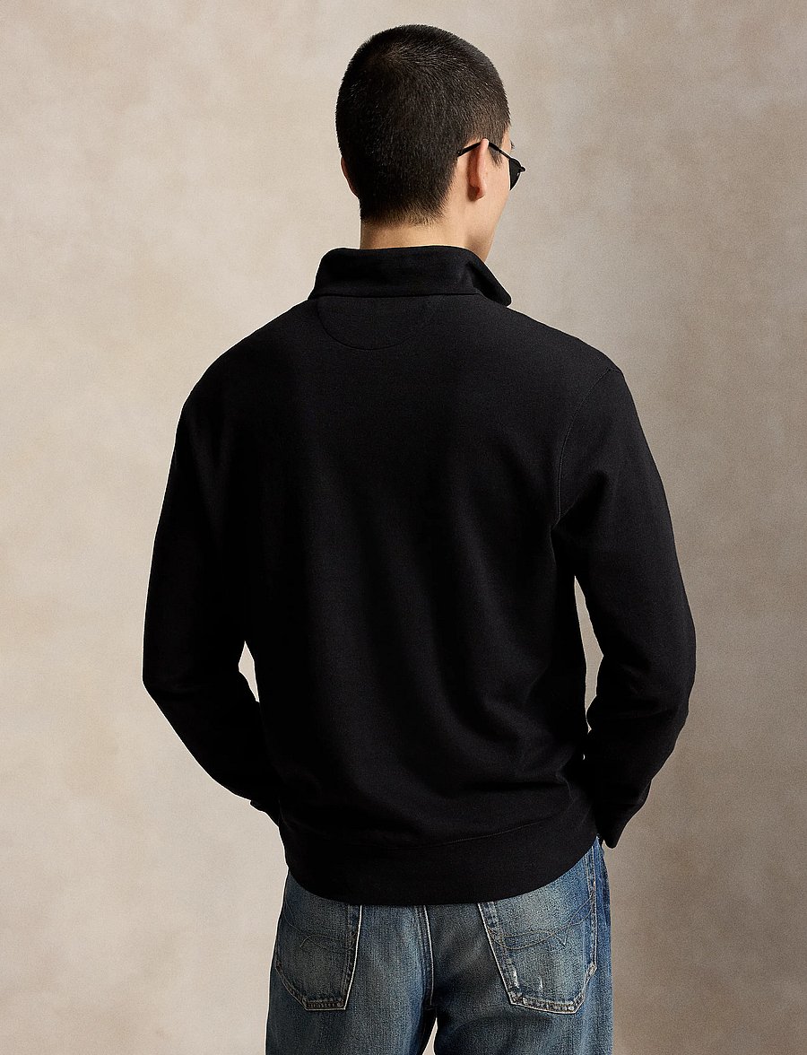 Polo Ralph Lauren - DOUBLE KNIT JERSEY-LSL-KNT - half zip-trøjer - polo black/c9684 - 2