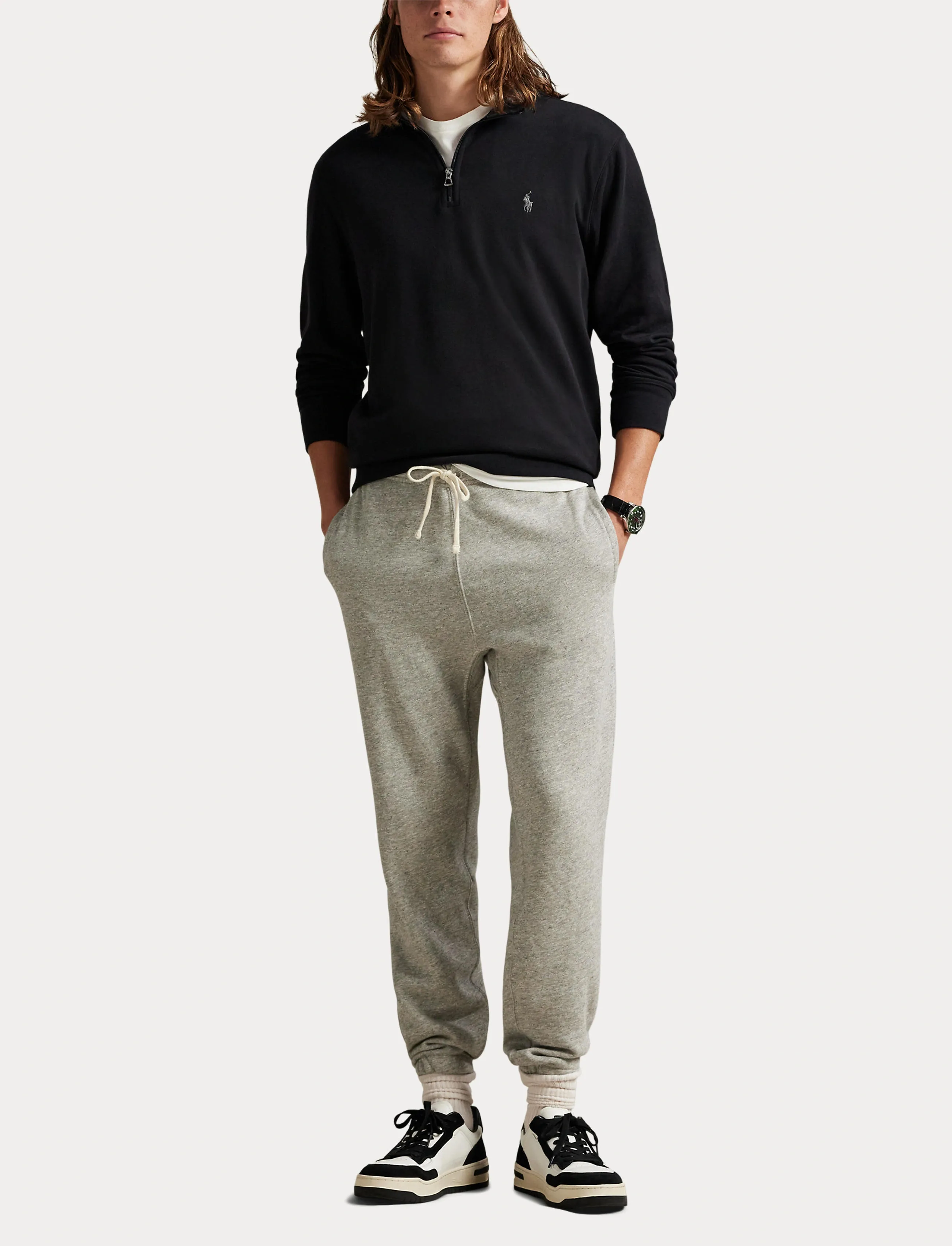 Polo Ralph Lauren - Luxury Jersey Quarter-Zip Pullover - half zip-tröjor - polo black/c9684 - 4