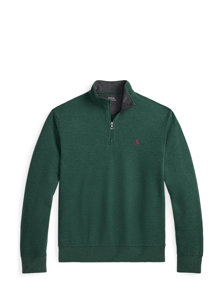 Polo Ralph Lauren - Luxury Jersey Quarter-Zip Pullover - half zip - scotch pine heath - 0
