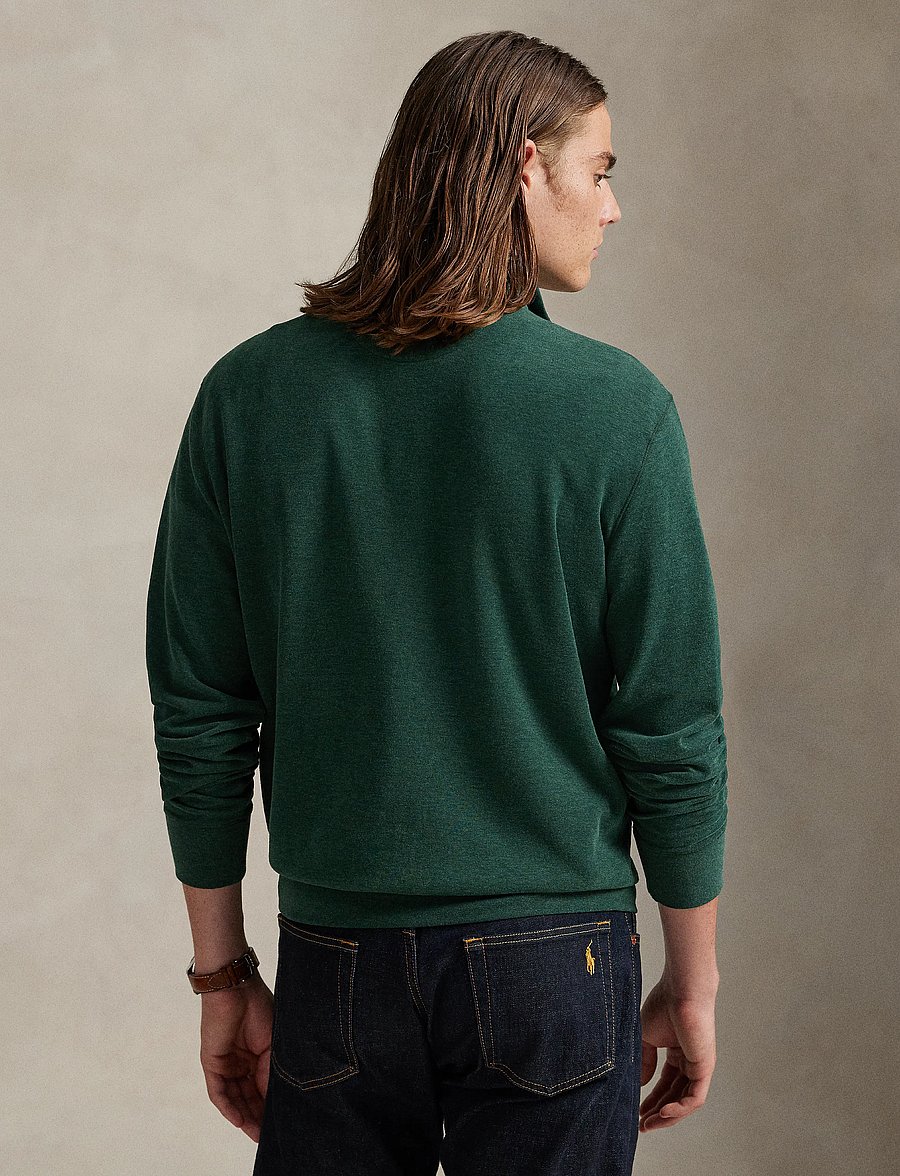 Polo Ralph Lauren - Luxury Jersey Quarter-Zip Pullover - half zip - scotch pine heath - 3