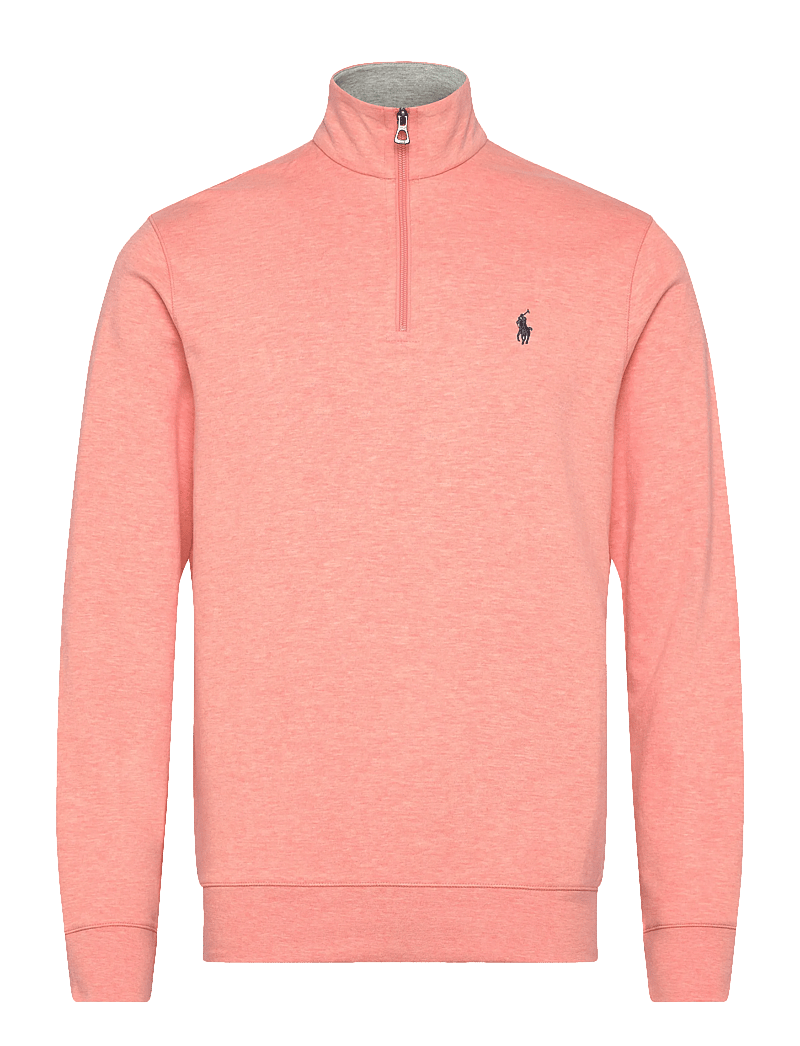 Polo Ralph Lauren - Luxury Jersey Quarter-Zip Pullover - half zip-trøjer - soft orange heath - 0