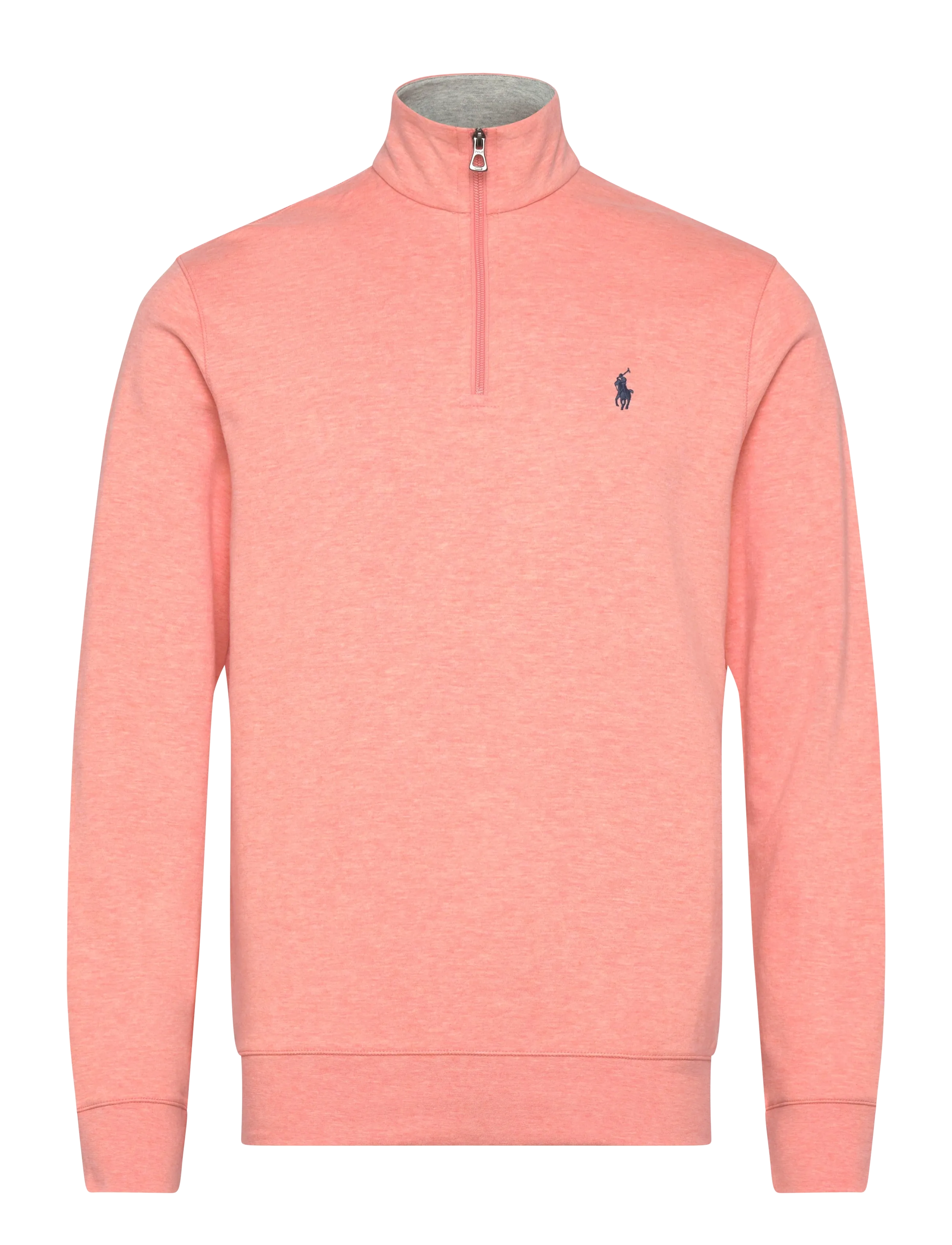 Polo Ralph Lauren Luxury Jersey Quarter-Zip Pullover - Poolokaulus - SOFT ORANGE HEATH / pink/rose