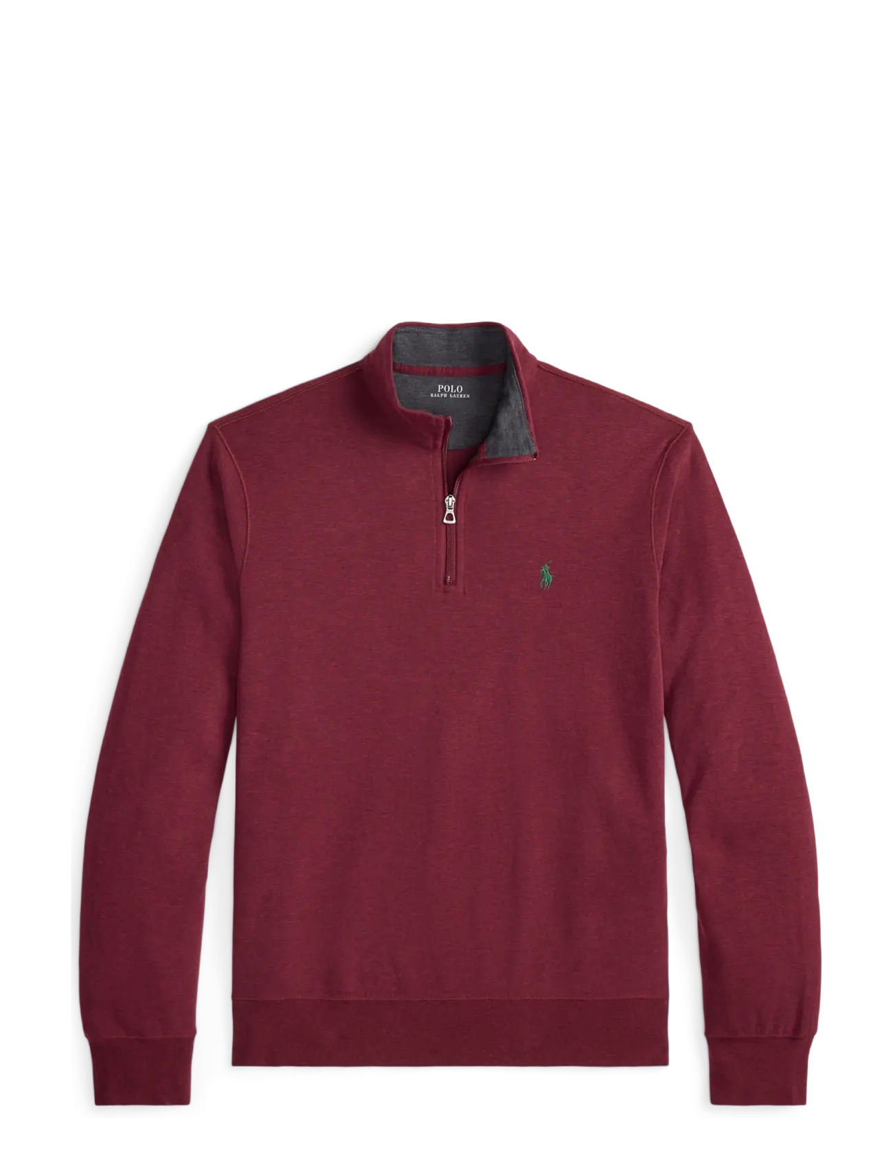 Polo Ralph Lauren Luxury Jersey Quarter-Zip Pullover - Kleidung - SPRING WINE HEATH / burgundy