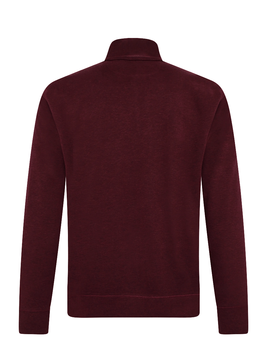 Polo Ralph Lauren - Luxury Jersey Quarter-Zip Pullover - half zip-trøjer - spring wine heath - 1
