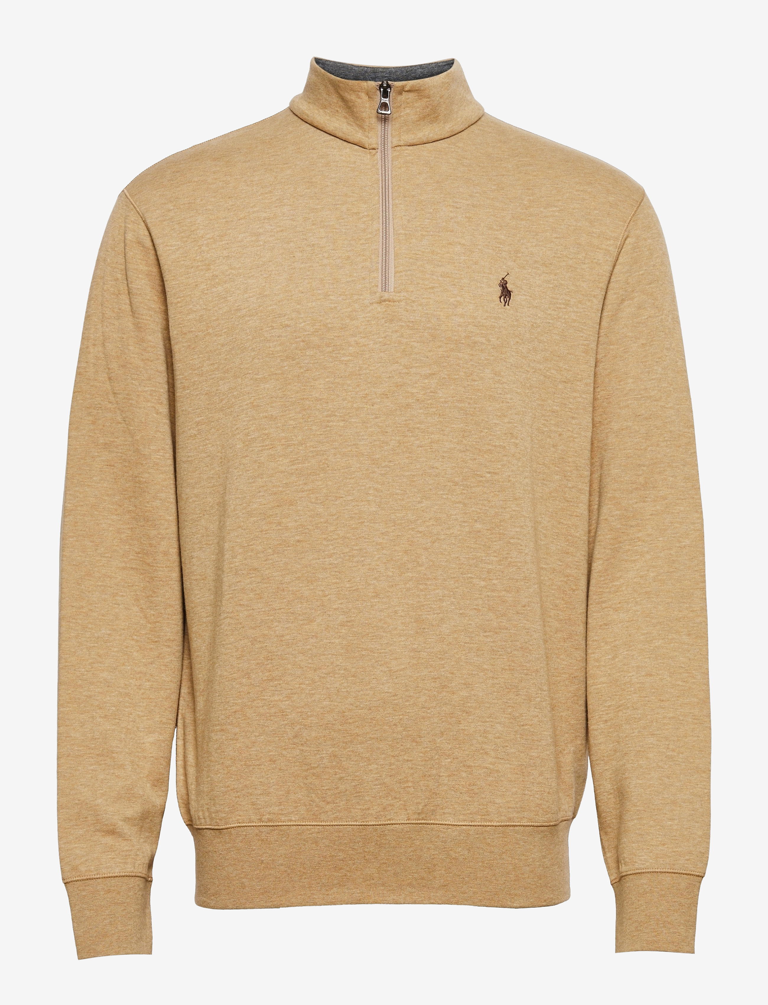Polo Ralph Lauren - Luxury Jersey Quarter-Zip Pullover - mænd - tan/brn pp - 1