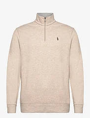 Polo Ralph Lauren - Luxury Jersey Quarter-Zip Pullover - sportiska stila džemperi - tuscan beige heat - 0