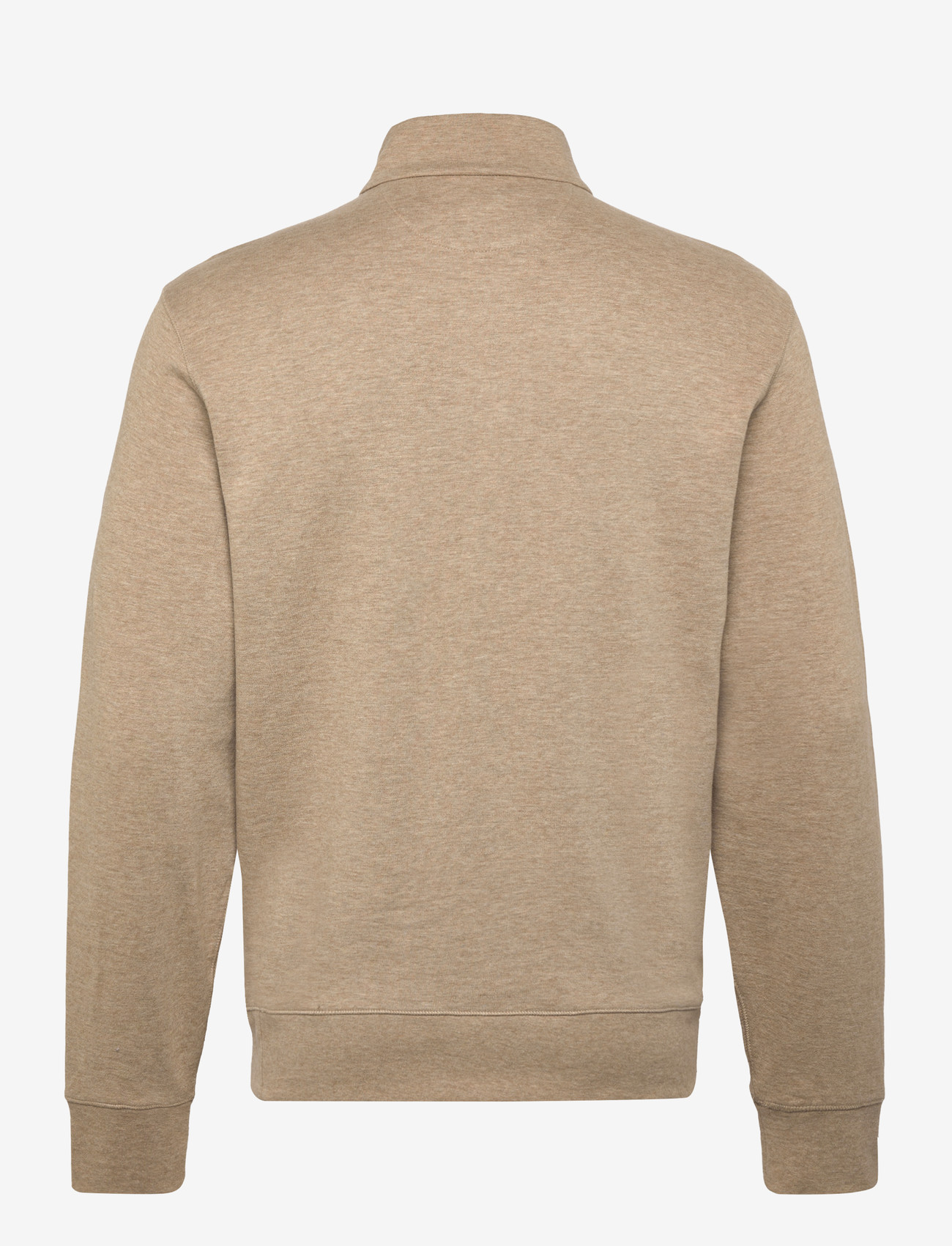 Polo Ralph Lauren - Luxury Jersey Quarter-Zip Pullover - half zip - warm brown heathe - 1