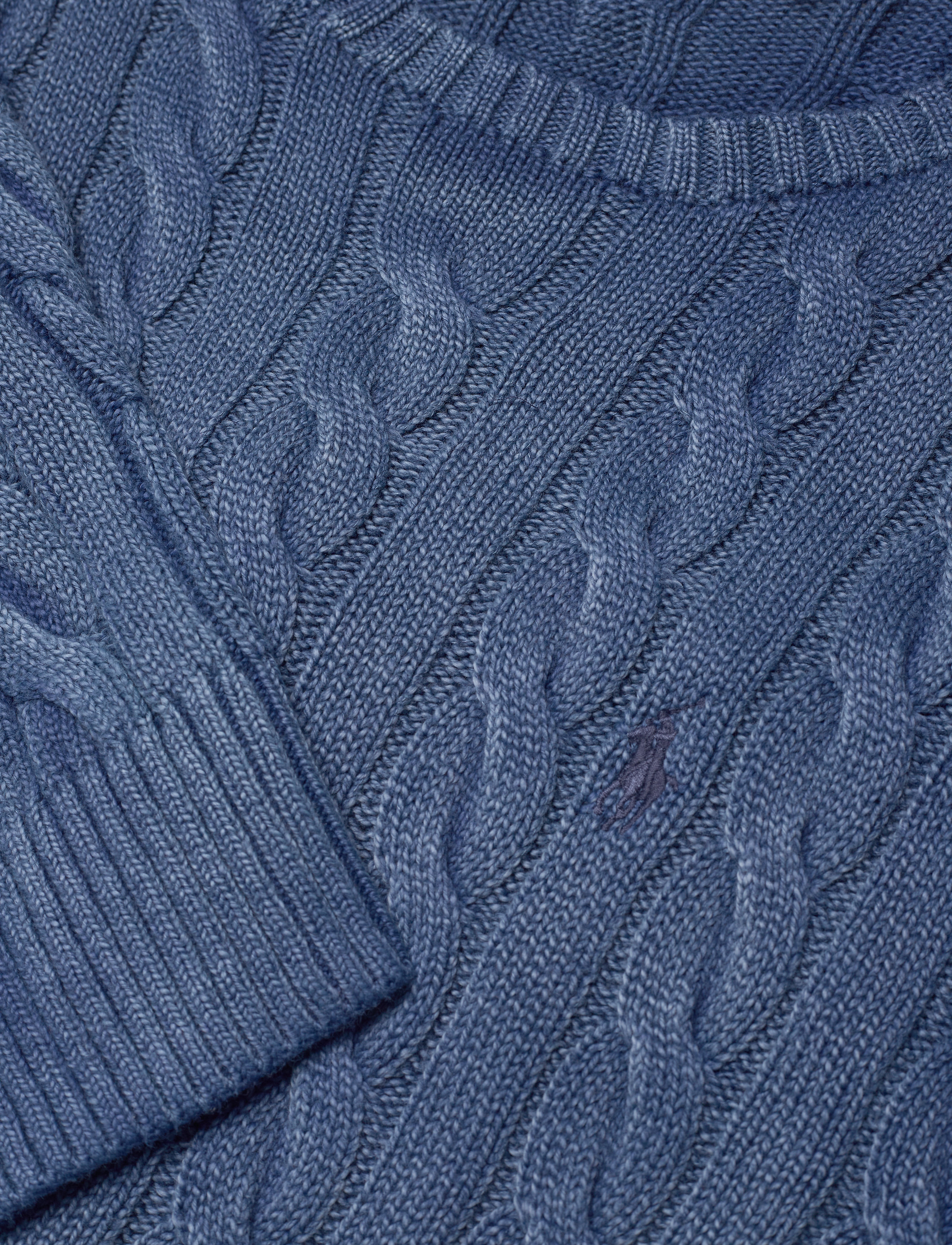 Polo Ralph Lauren - Cable-Knit Cotton Sweater - aged royal - 3