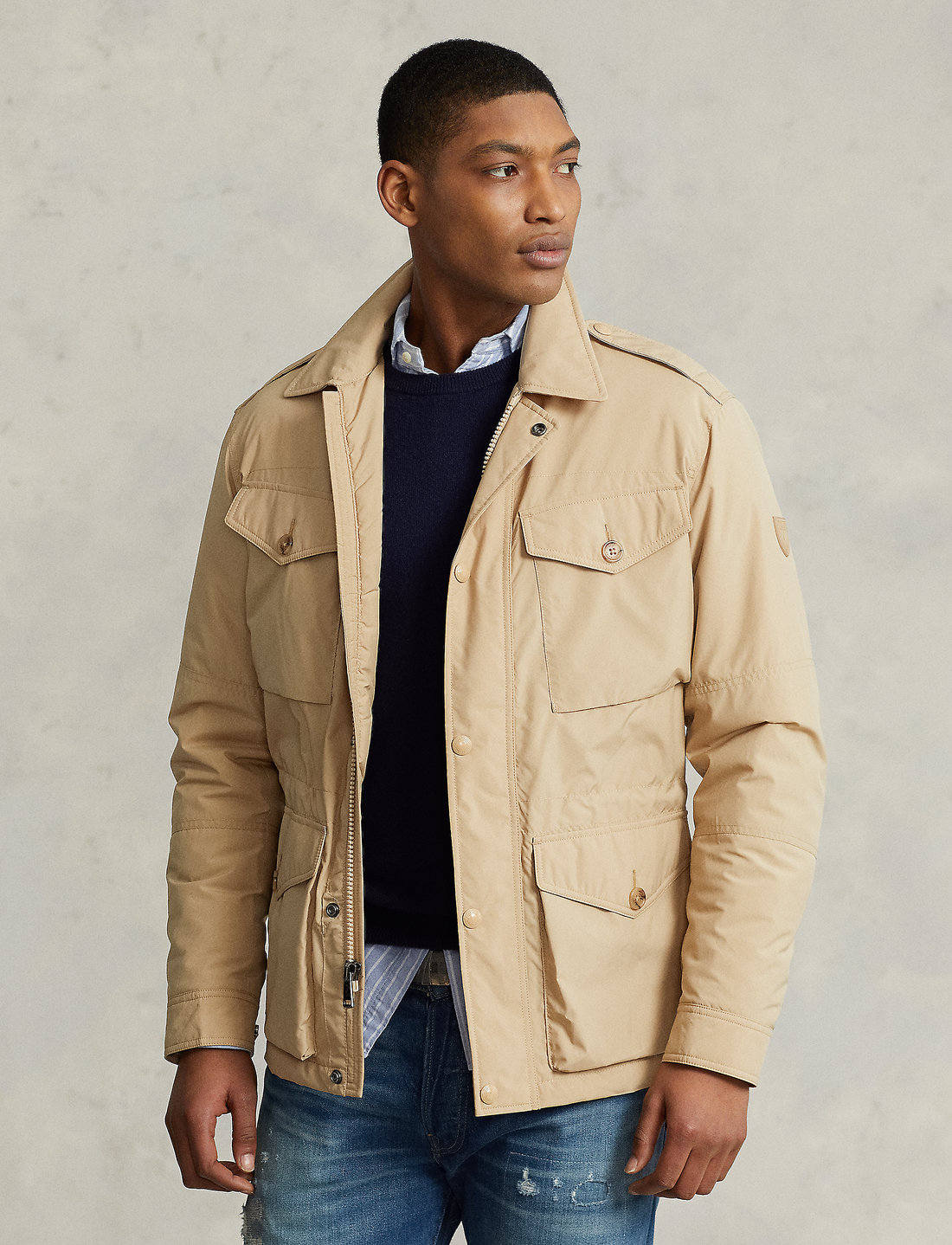 Beige clearance field jacket