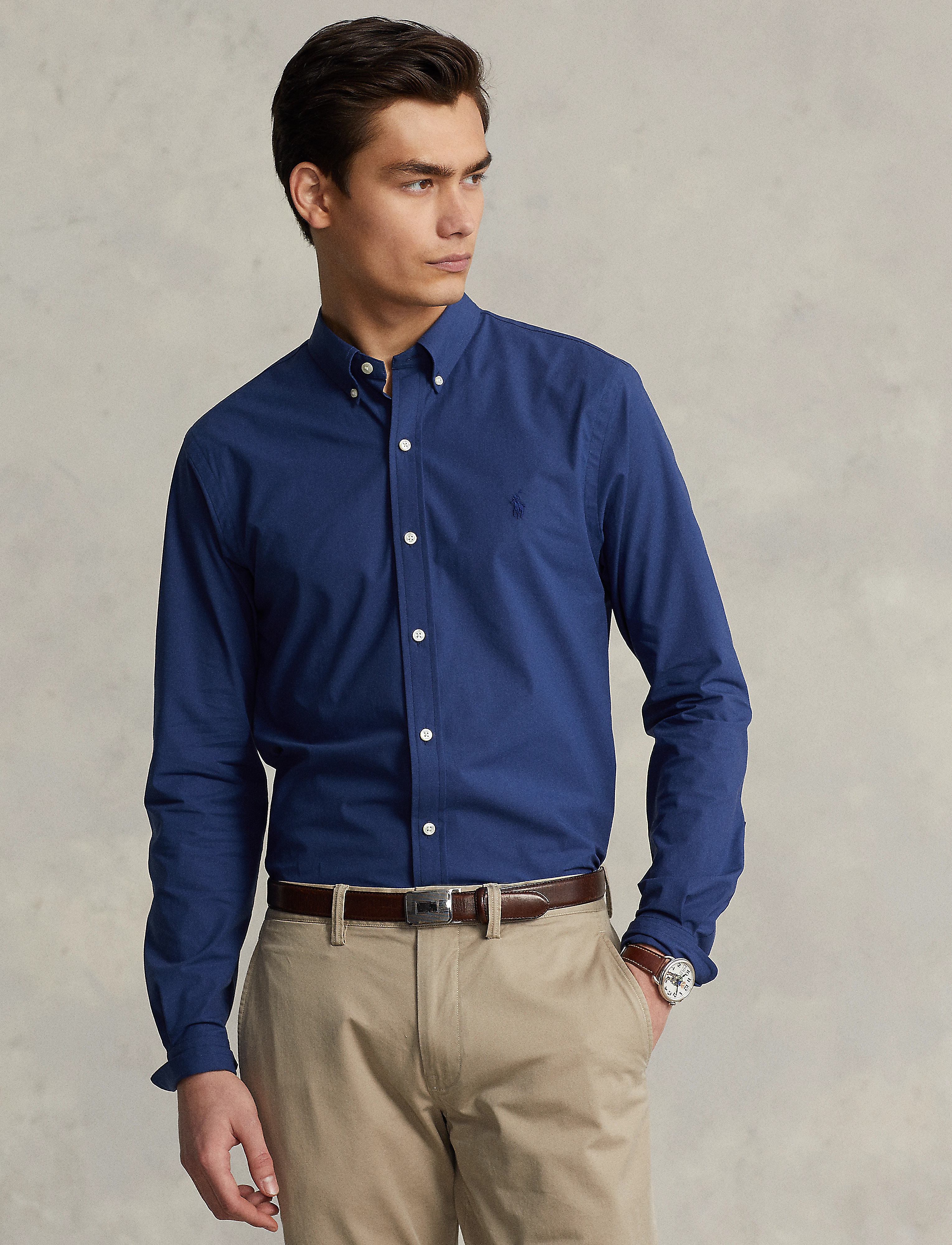 Polo Ralph Lauren - Slim Fit Stretch Poplin Shirt - light navy - 2