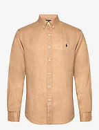 Slim Fit Linen Shirt - VINTAGE KHAKI