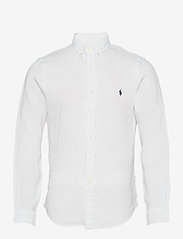 Slim Fit Linen Shirt - WHITE