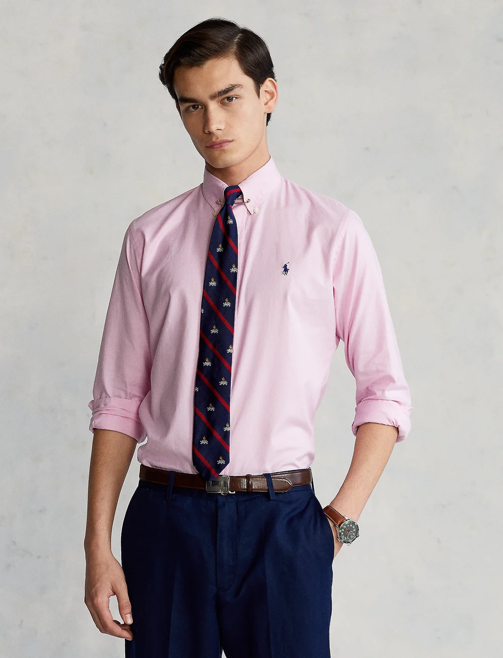 Polo Ralph Lauren - Custom Fit Stretch Oxford Shirt - oxfordi särgid - 5026c pink - 0