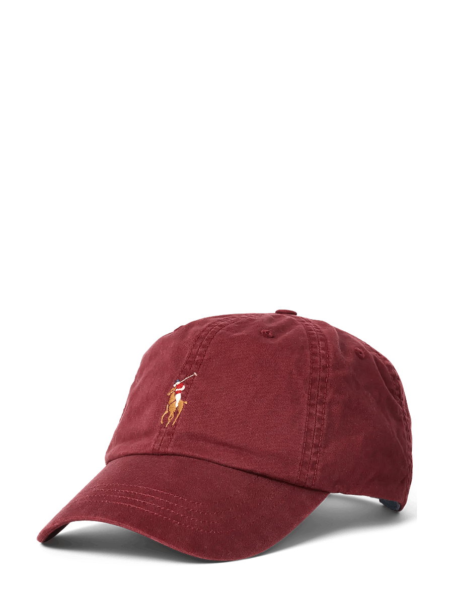 Polo Ralph Lauren - Stretch-Cotton Twill Ball Cap - kappen - rich ruby - 0