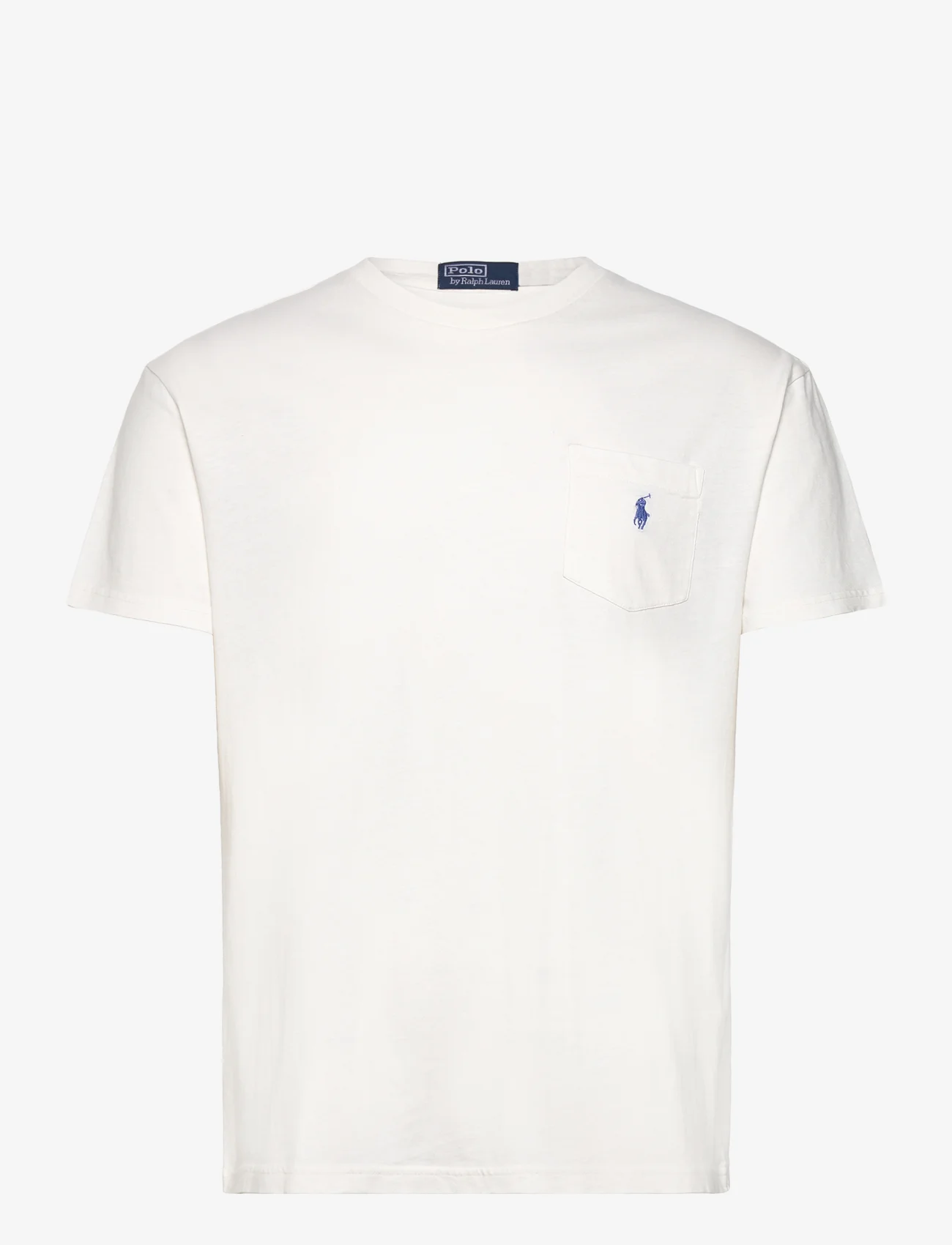 Polo Ralph Lauren - Classic Fit Cotton-Linen Pocket T-Shirt - short-sleeved t-shirts - ceramic white - 0