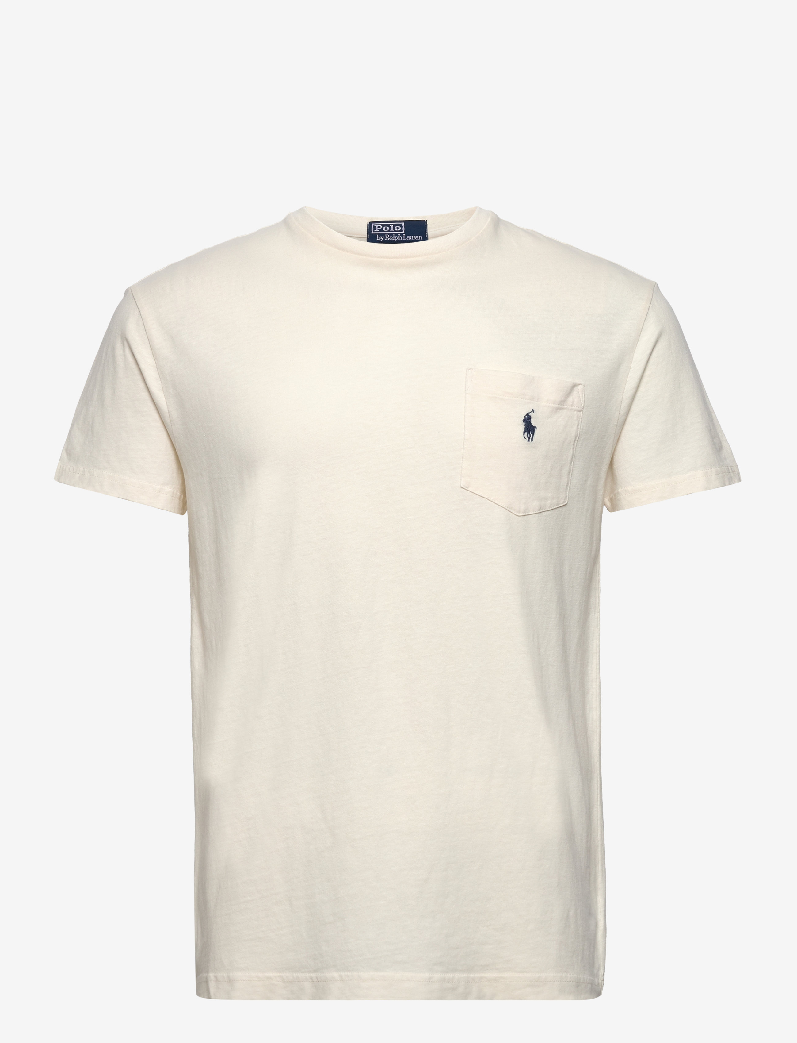 Polo Ralph Lauren - Classic Fit Cotton-Linen Pocket T-Shirt - prchmnt cr - 1
