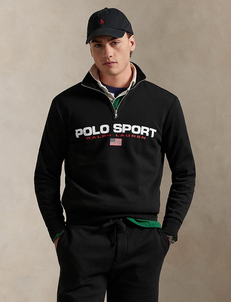 Polo Ralph Lauren - Polo Sport Fleece Sweatshirt - shoppa efter tillfälle - polo black/white - 0