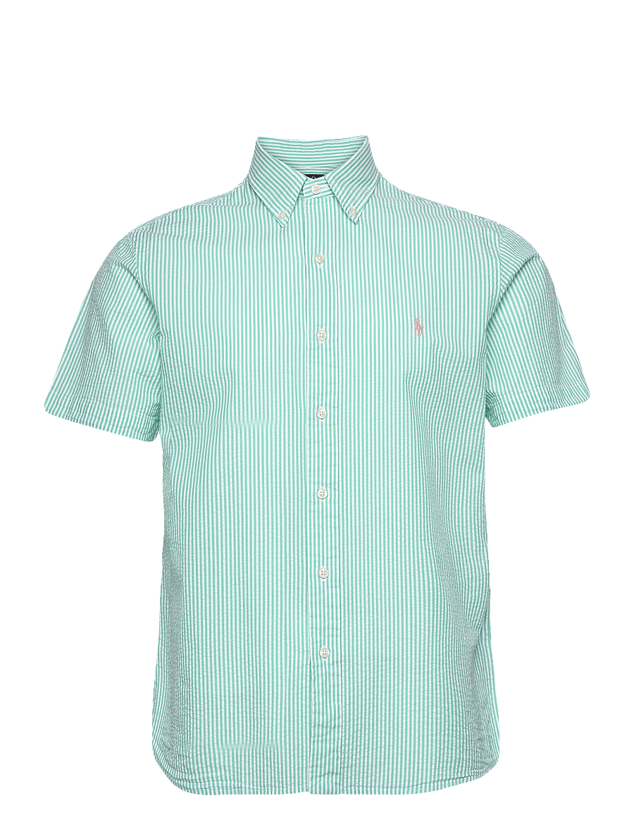 Polo Ralph Lauren - Custom Fit Striped Seersucker Shirt - 2604j keywest gre - 0