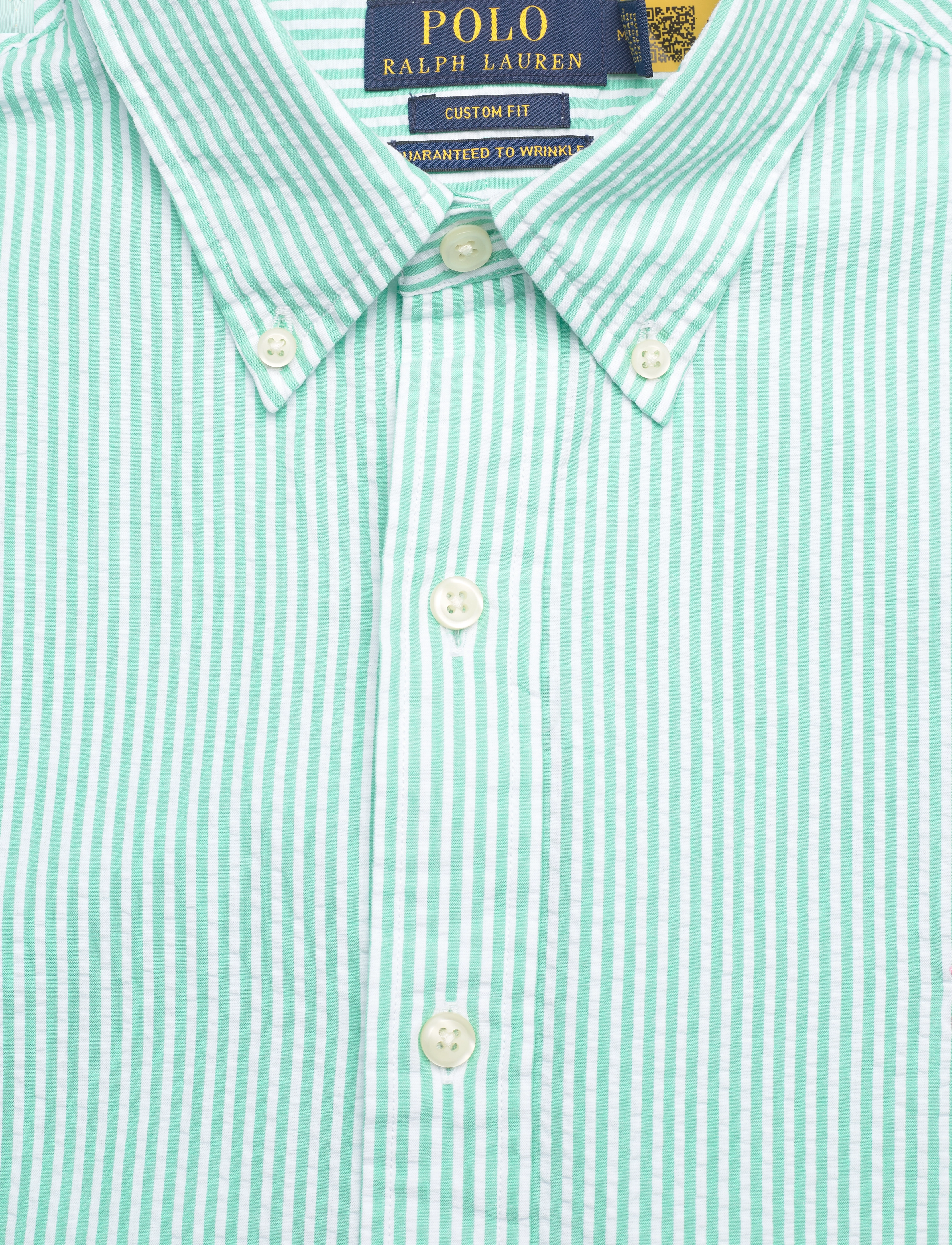 Polo Ralph Lauren - Custom Fit Striped Seersucker Shirt - 2604j keywest gre - 2
