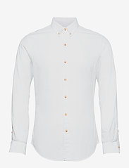 Slim Fit Dobby Shirt - WHITE