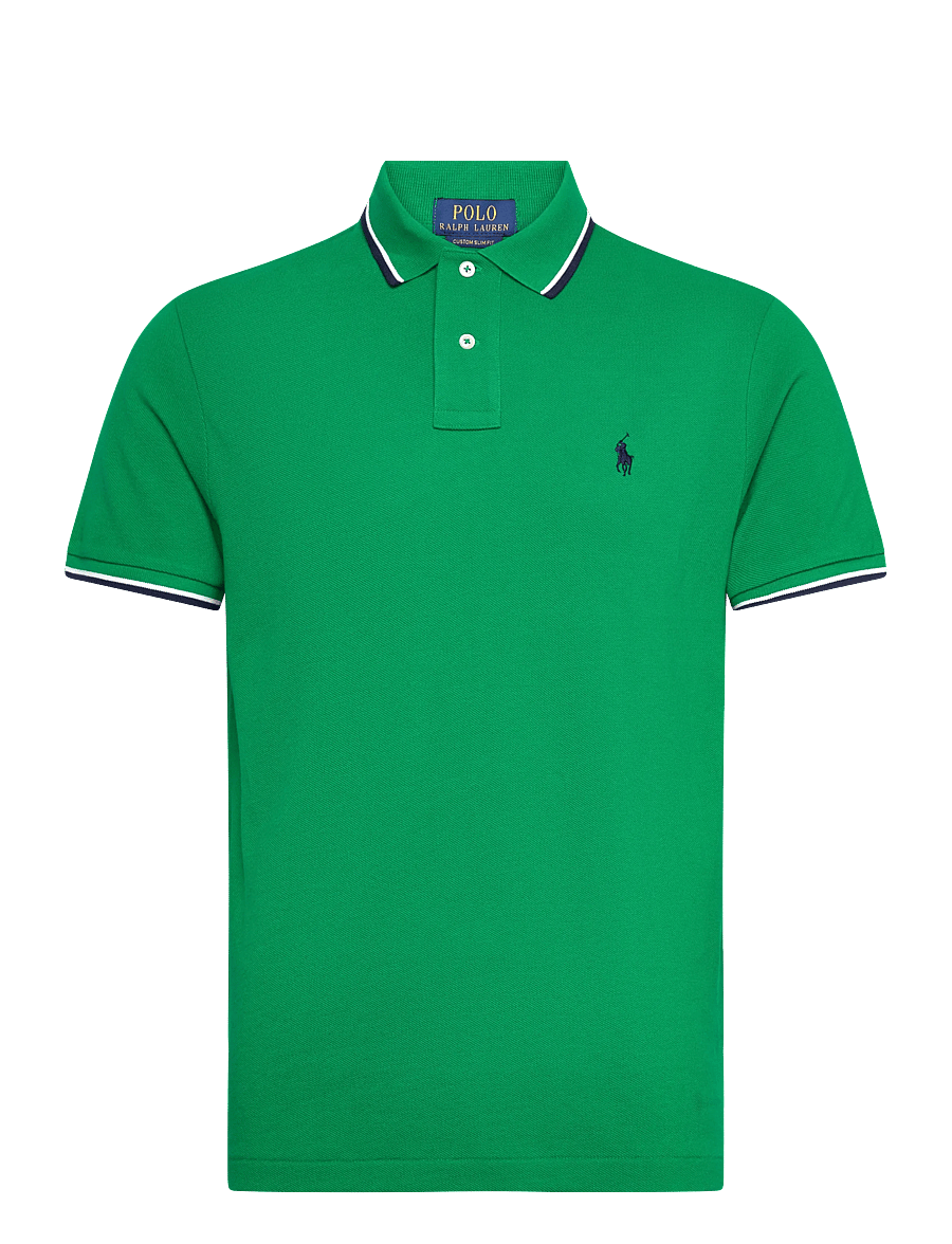 Polo Ralph Lauren - Custom Slim Fit Mesh Polo Shirt - short-sleeved polos - billiard/c7927 - 0