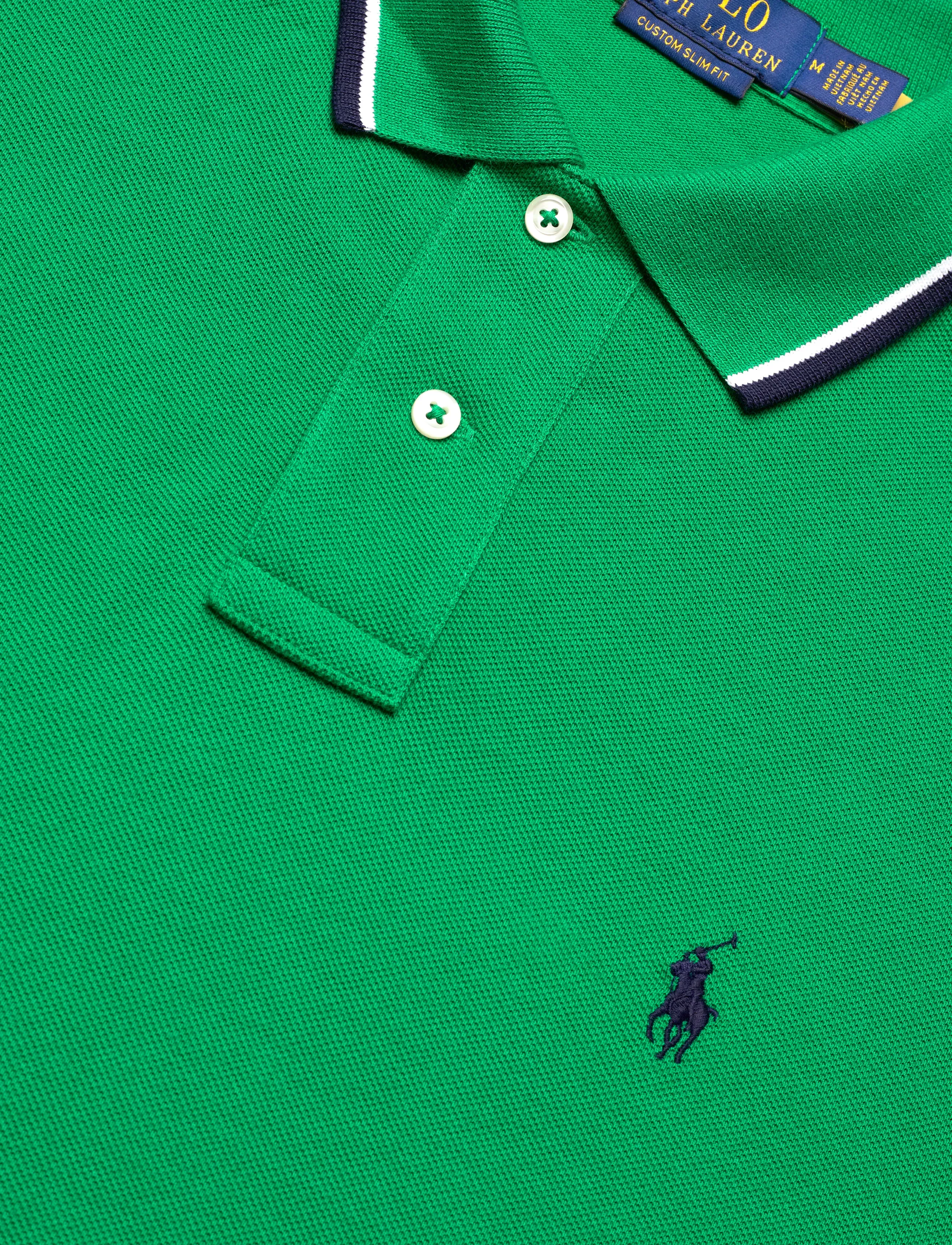 Polo Ralph Lauren - Custom Slim Fit Mesh Polo Shirt - short-sleeved polos - billiard/c7927 - 2