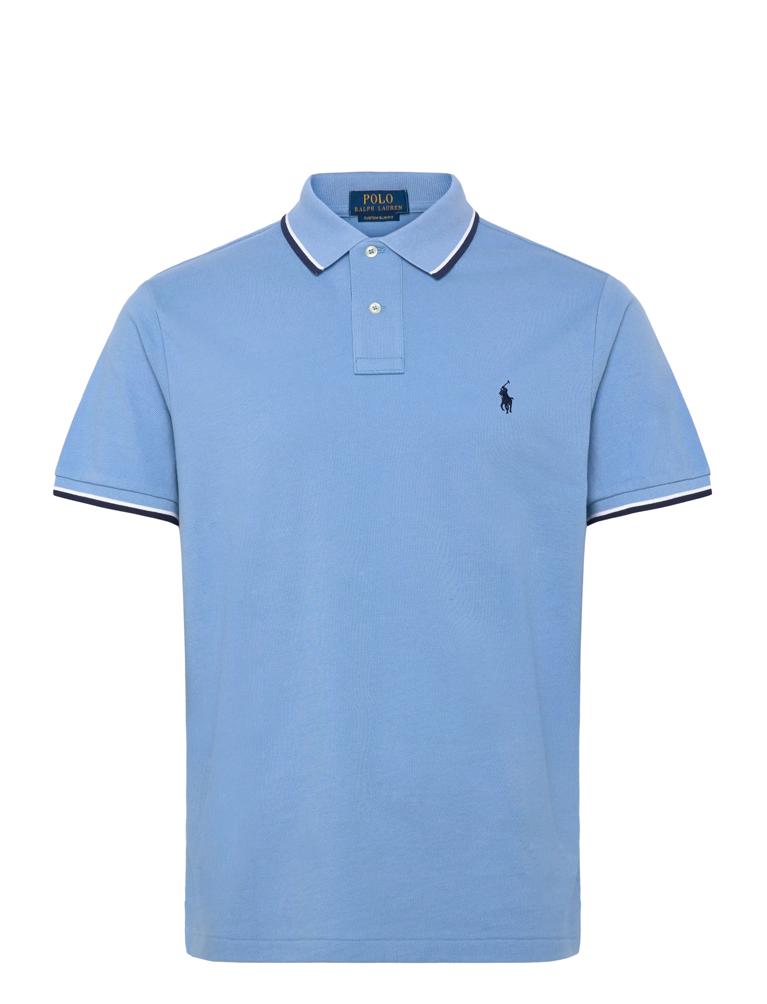Custom Slim Fit Mesh Polo Shirt - BRISTOL BLUE/C792