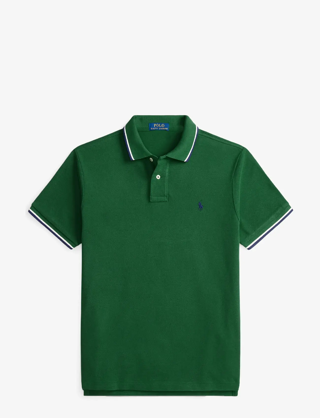 Polo Ralph Lauren - Custom Slim Fit Mesh Polo Shirt - lühikeste varrukatega polod - new forest/c7927 - 0