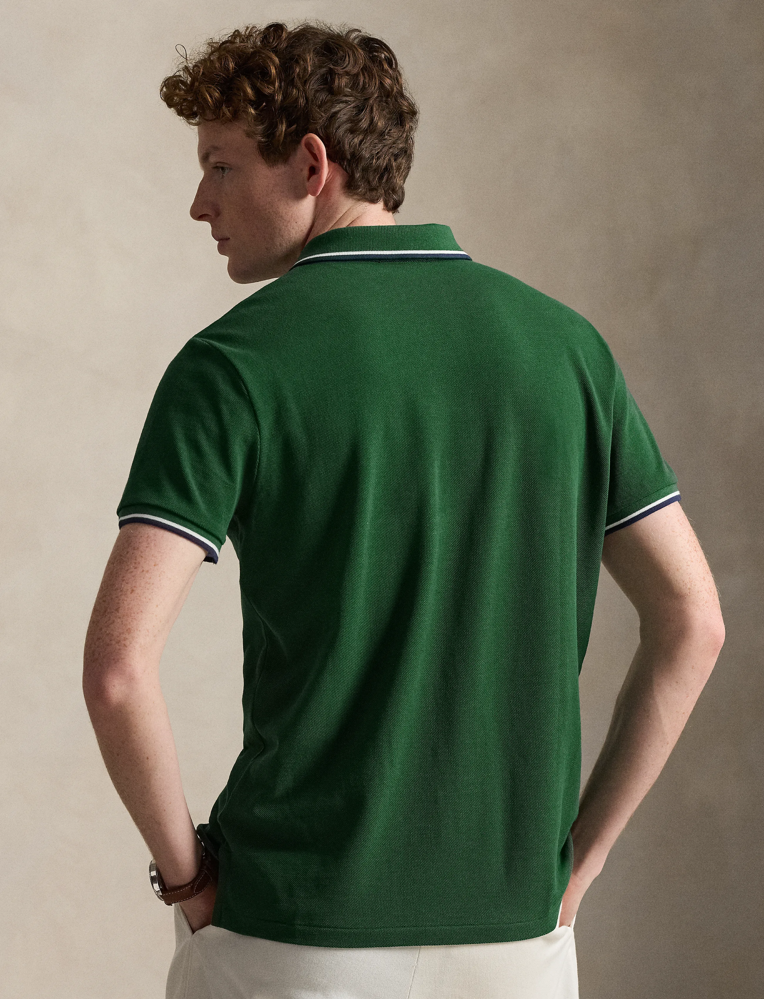 Polo Ralph Lauren - Custom Slim Fit Mesh Polo Shirt - kortærmede poloer - new forest/c7927 - 1