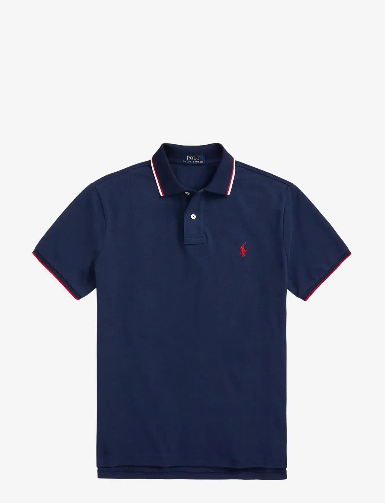 Polo Ralph Lauren - Custom Slim Fit Mesh Polo Shirt - kortärmade pikéer - newport navy/c387 - 1