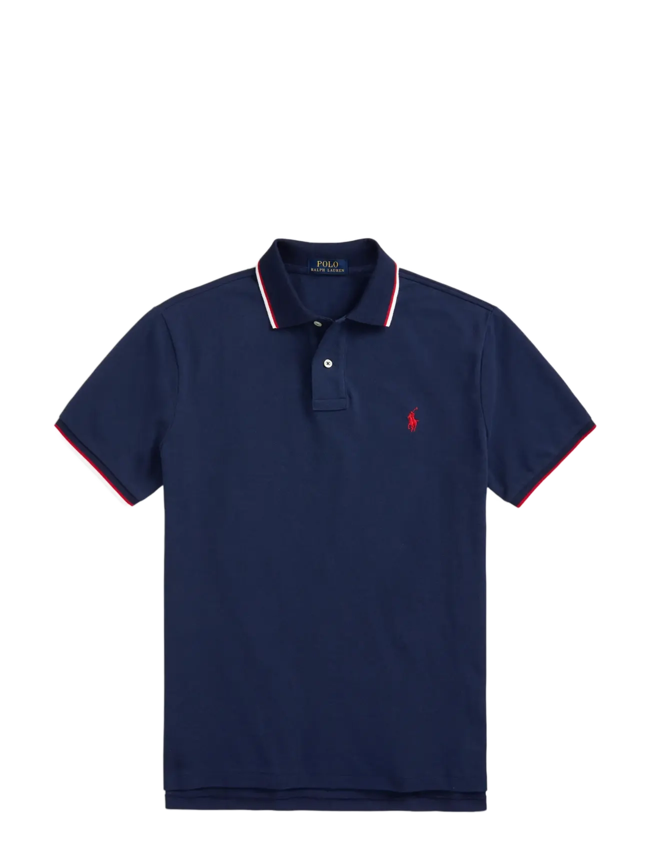 Custom Slim Fit Mesh Polo Shirt - NEWPORT NAVY/C387