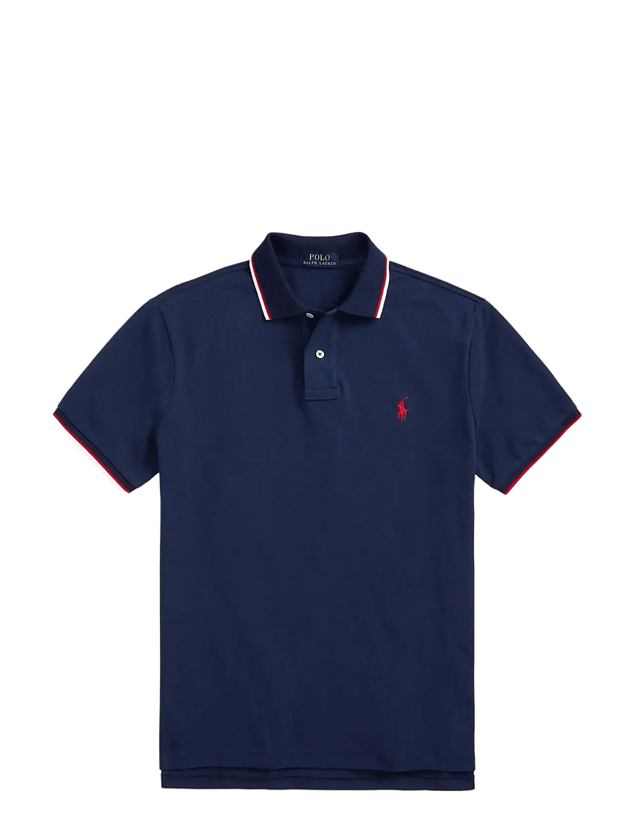 Polo Ralph Lauren - Custom Slim Fit Mesh Polo Shirt - short-sleeved polos - newport navy/c387 - 1