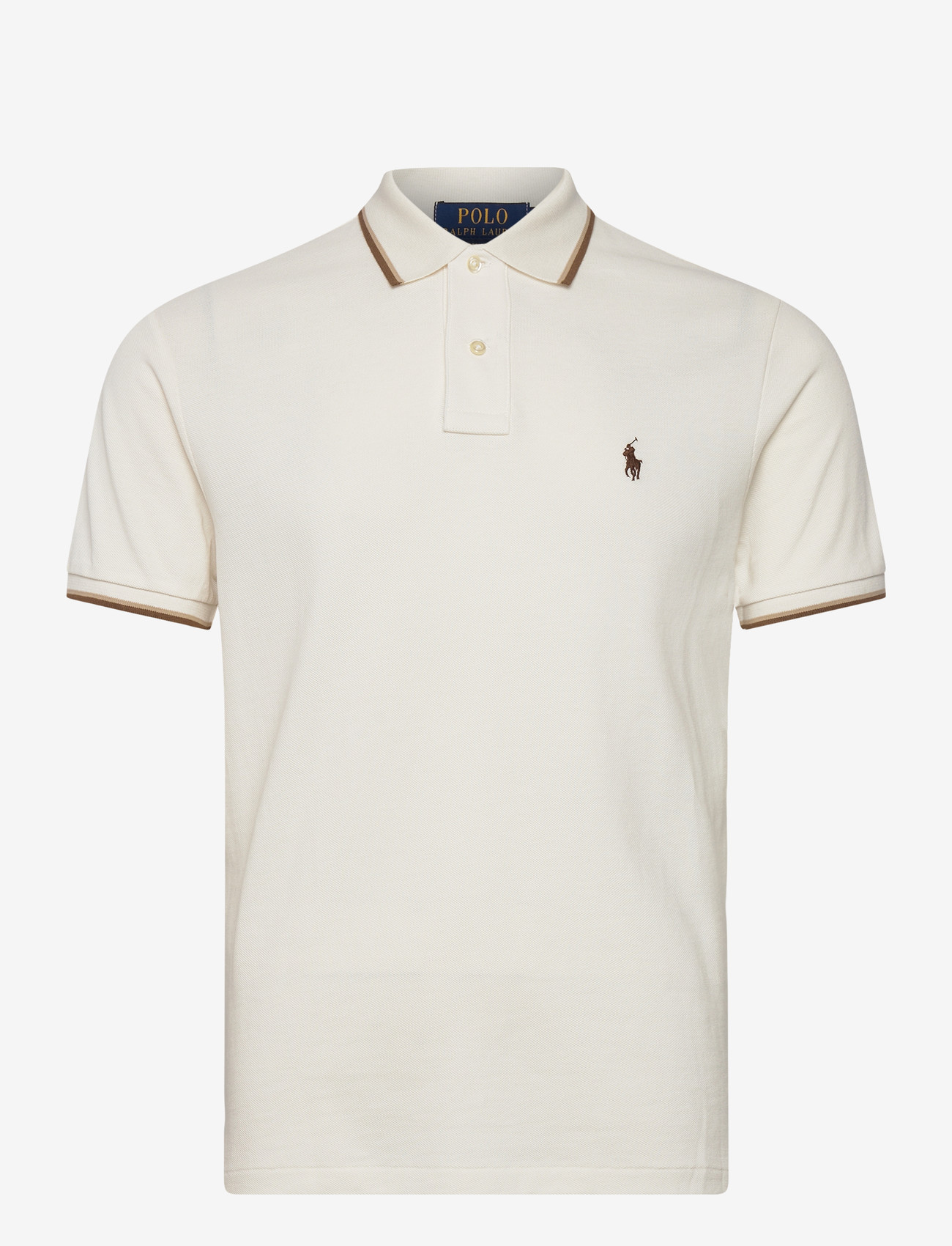 Polo Ralph Lauren - 20/1 MESH-SSL-PSH - short-sleeved polos - pale cream/c8970 - 0