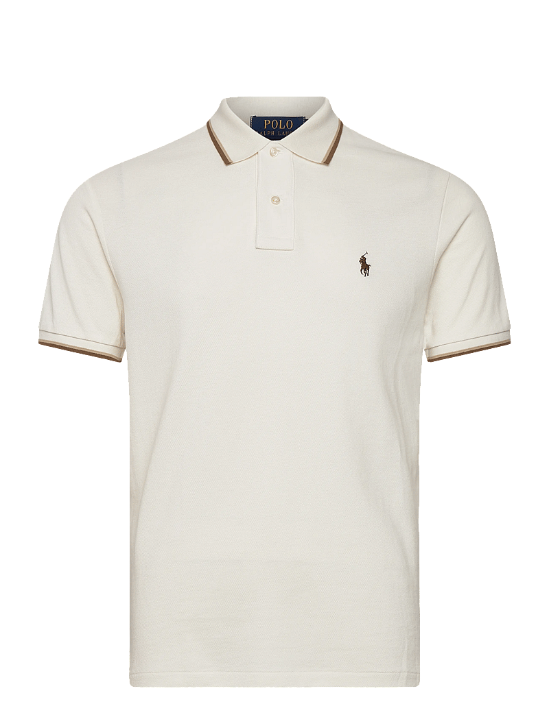 Polo Ralph Lauren - 20/1 MESH-SSL-PSH - short-sleeved polos - pale cream/c8970 - 0