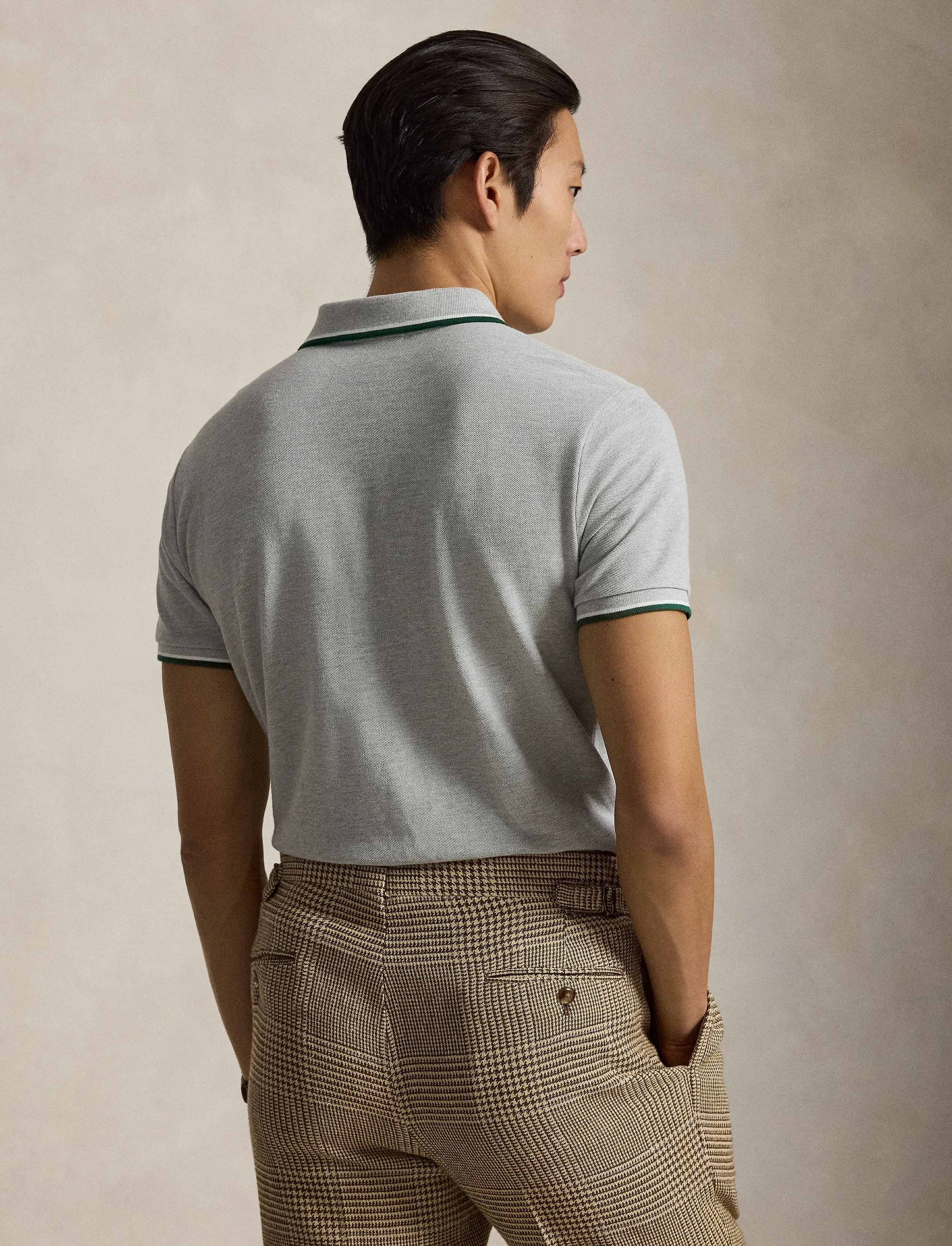 Custom Slim Fit Mesh Polo Shirt 2