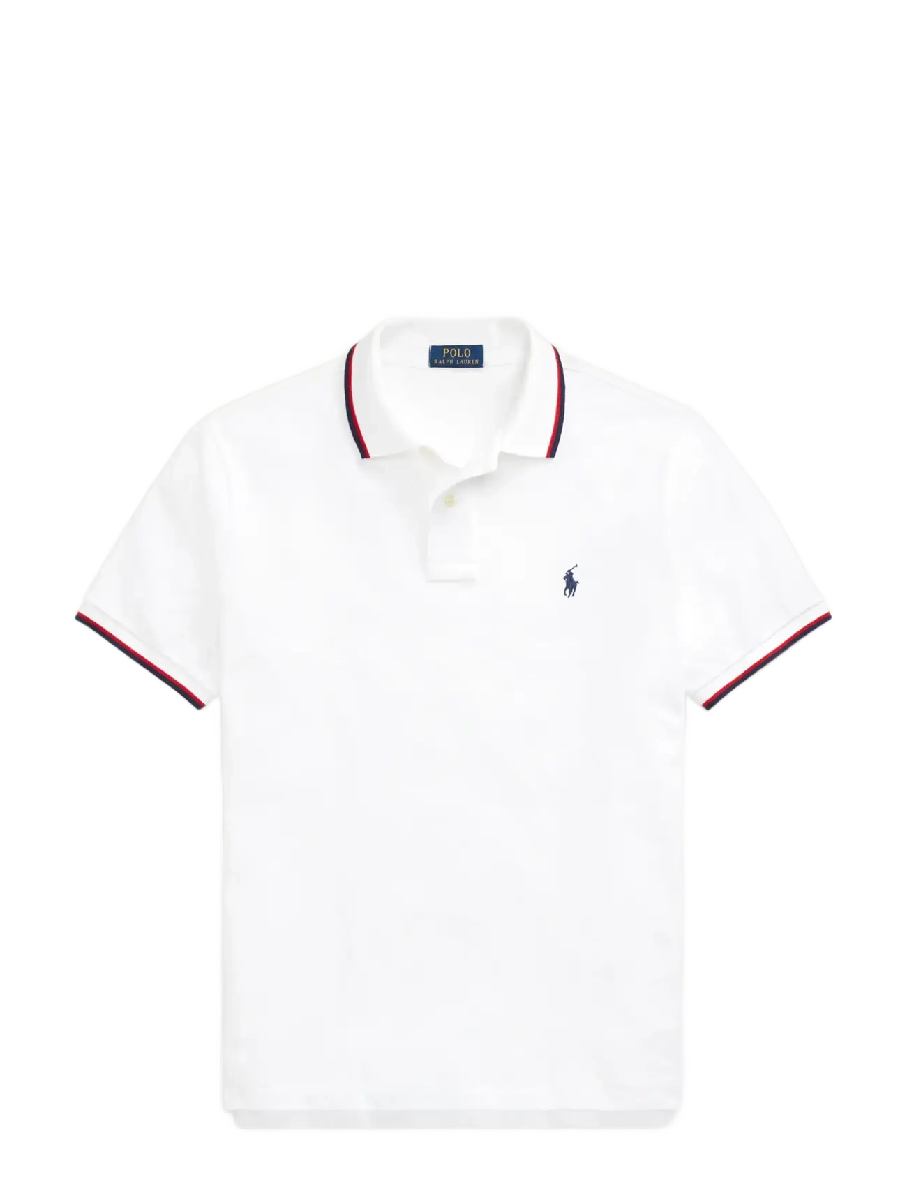 Custom Slim Fit Mesh Polo Shirt - WHITE/C7996