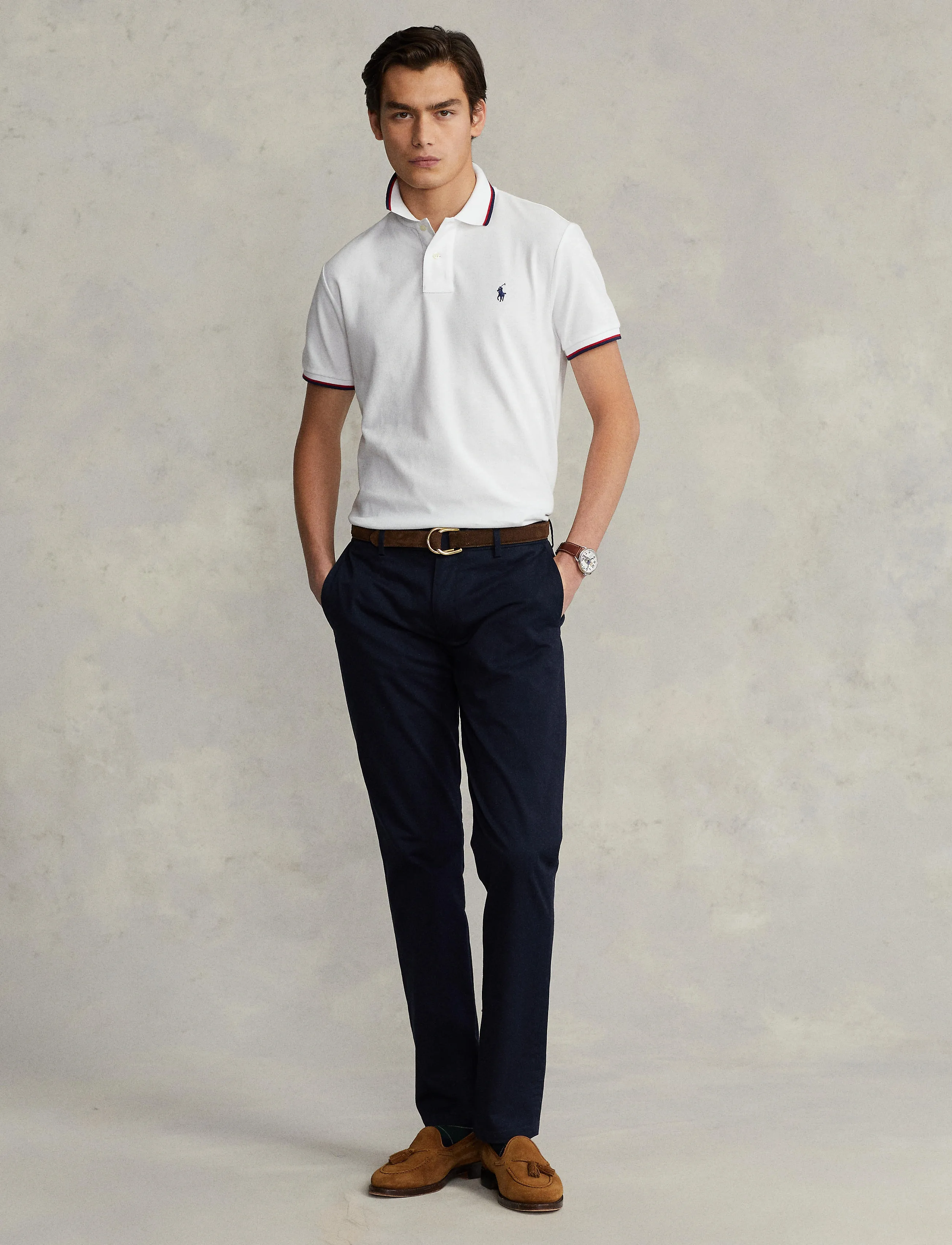 Custom Slim Fit Mesh Polo Shirt