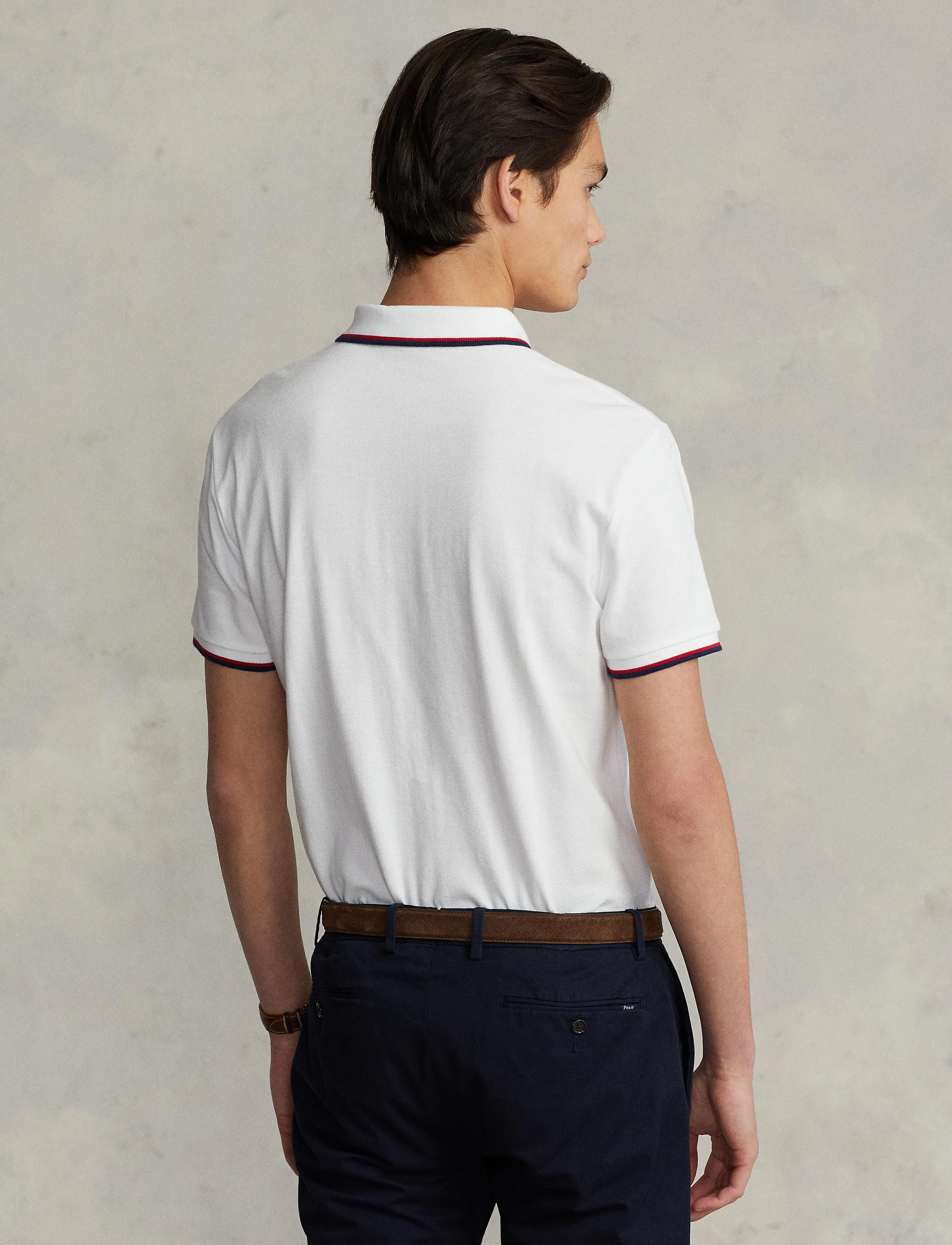 Custom Slim Fit Mesh Polo Shirt 2